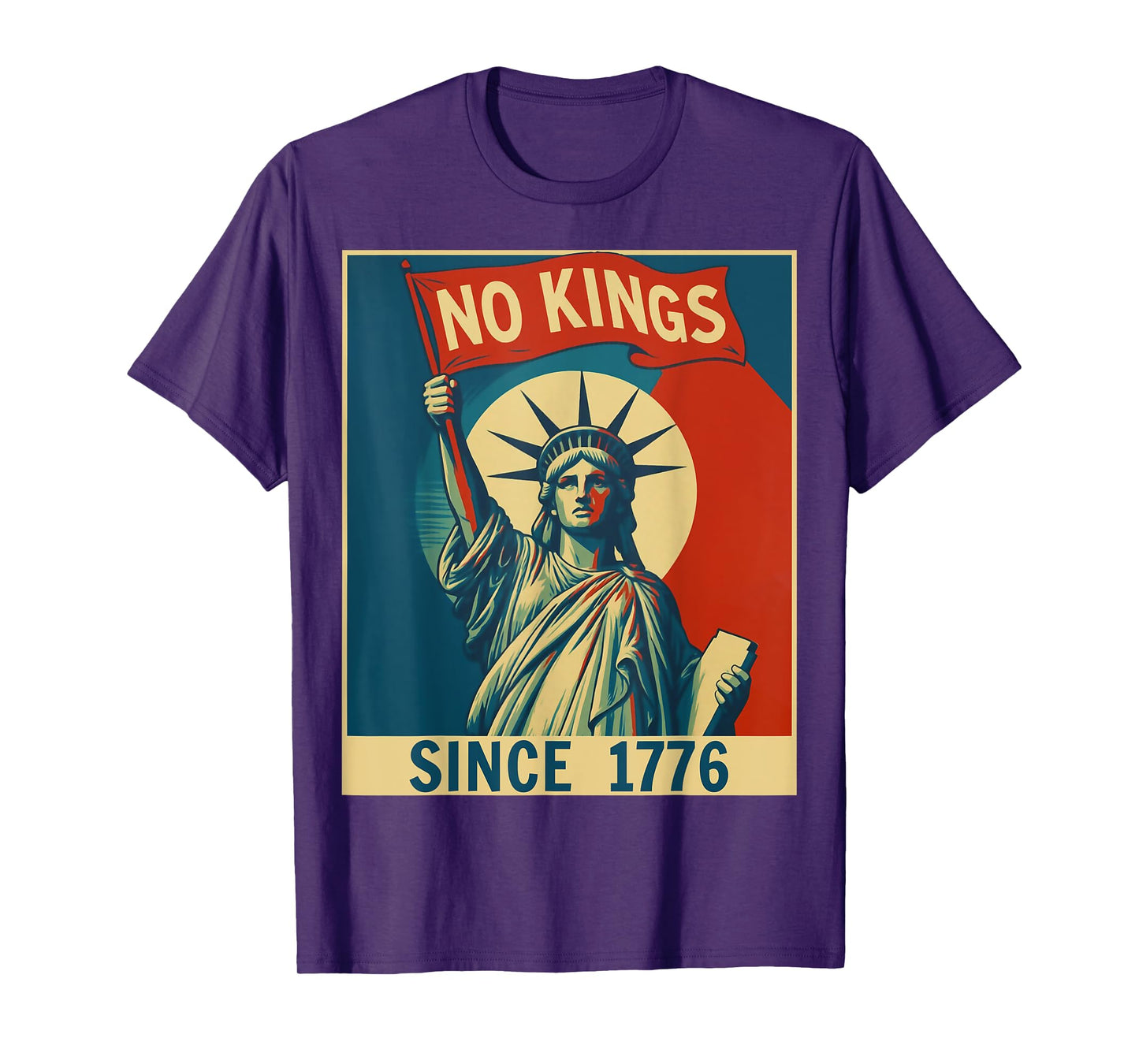 No Kings In America Since 1776 Statue Of Liberty Vintage T-Shirt