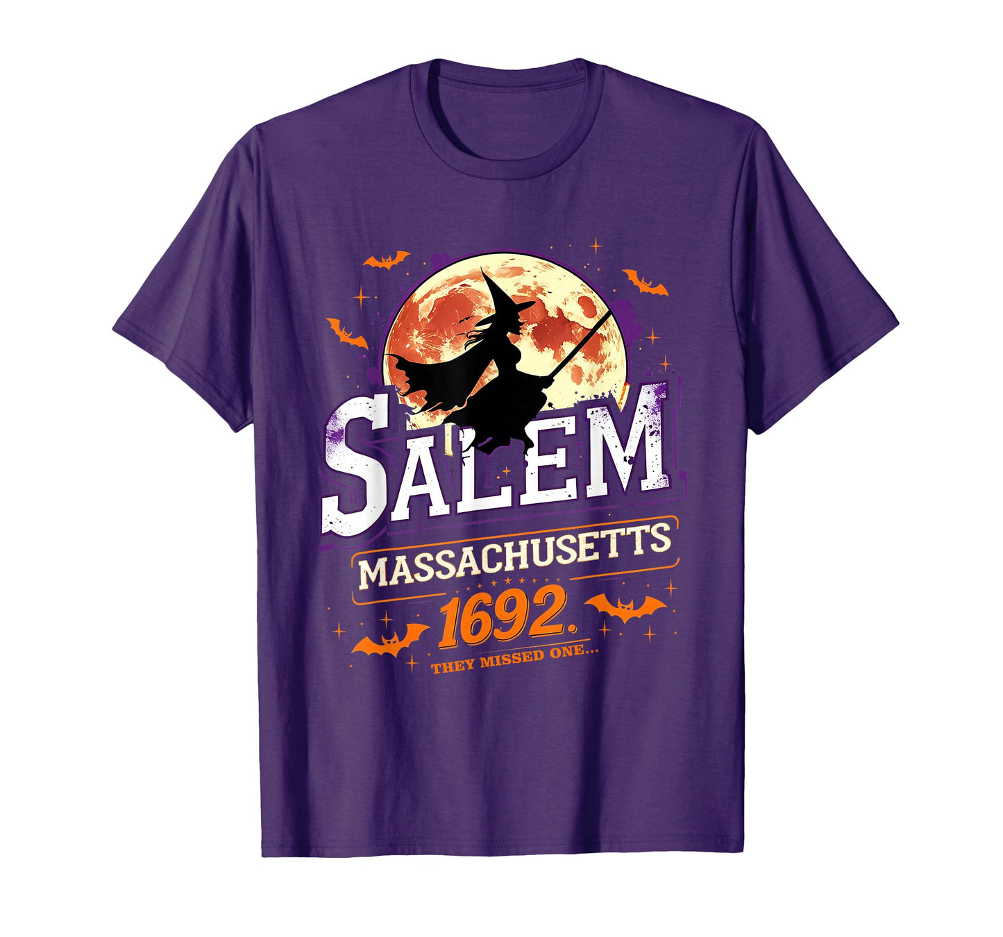 Salem 1692 Witch Retro Halloween Gothic Design T-Shirt