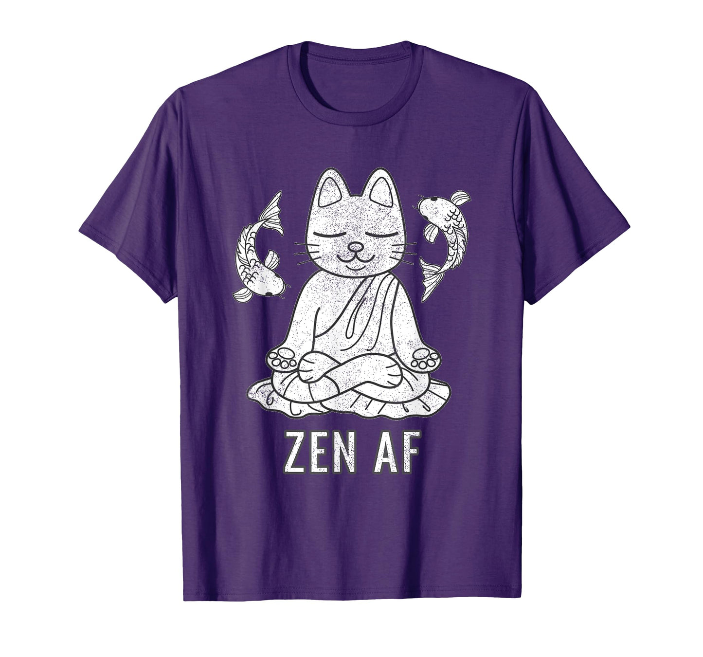 Zen AF Funny Meditating Cat Spiritual Yoga Gift For Women T-Shirt