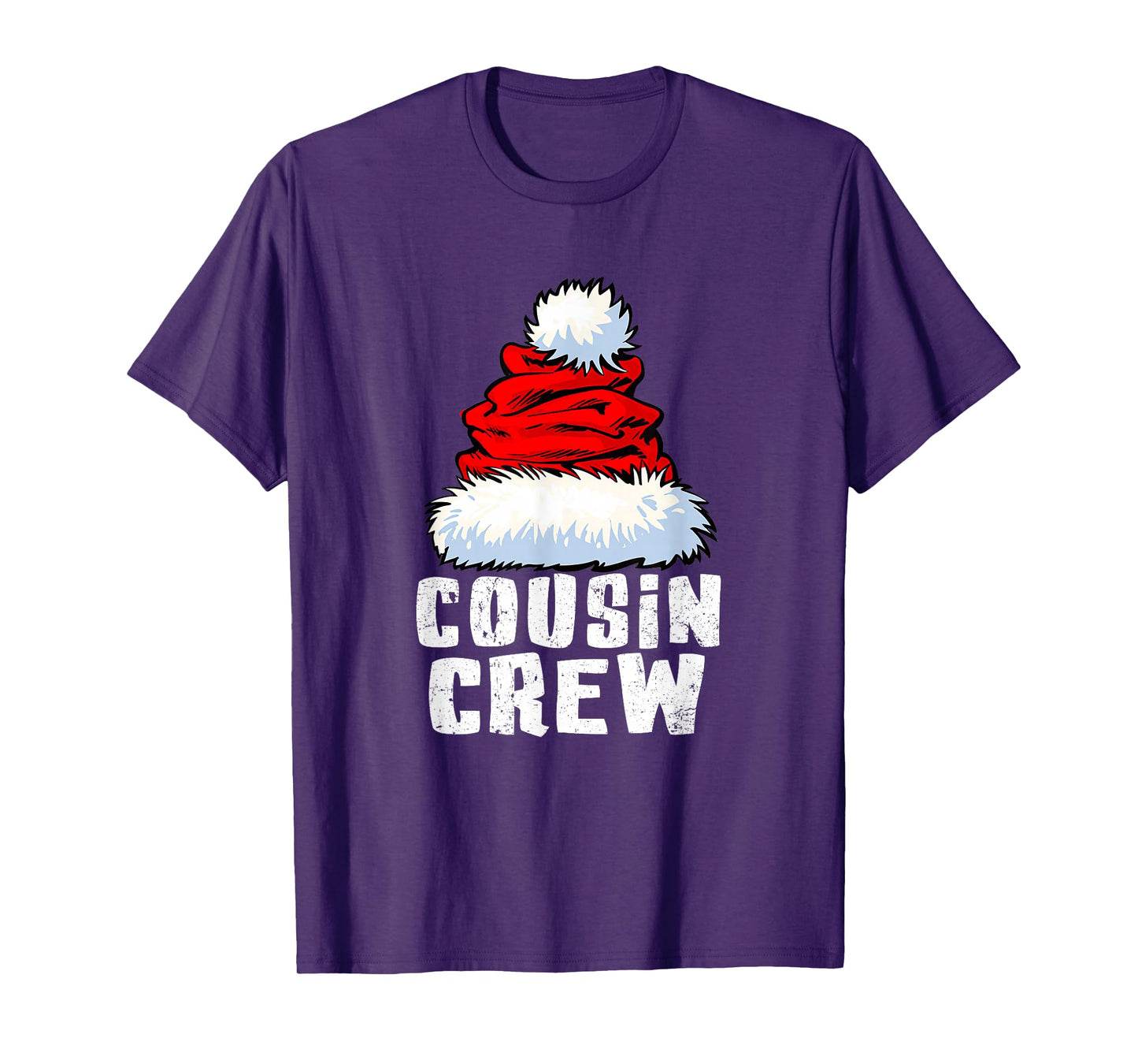 Cousin Crew Christmas Santa Hat Matching Family Pajamas Xmas T-Shirt