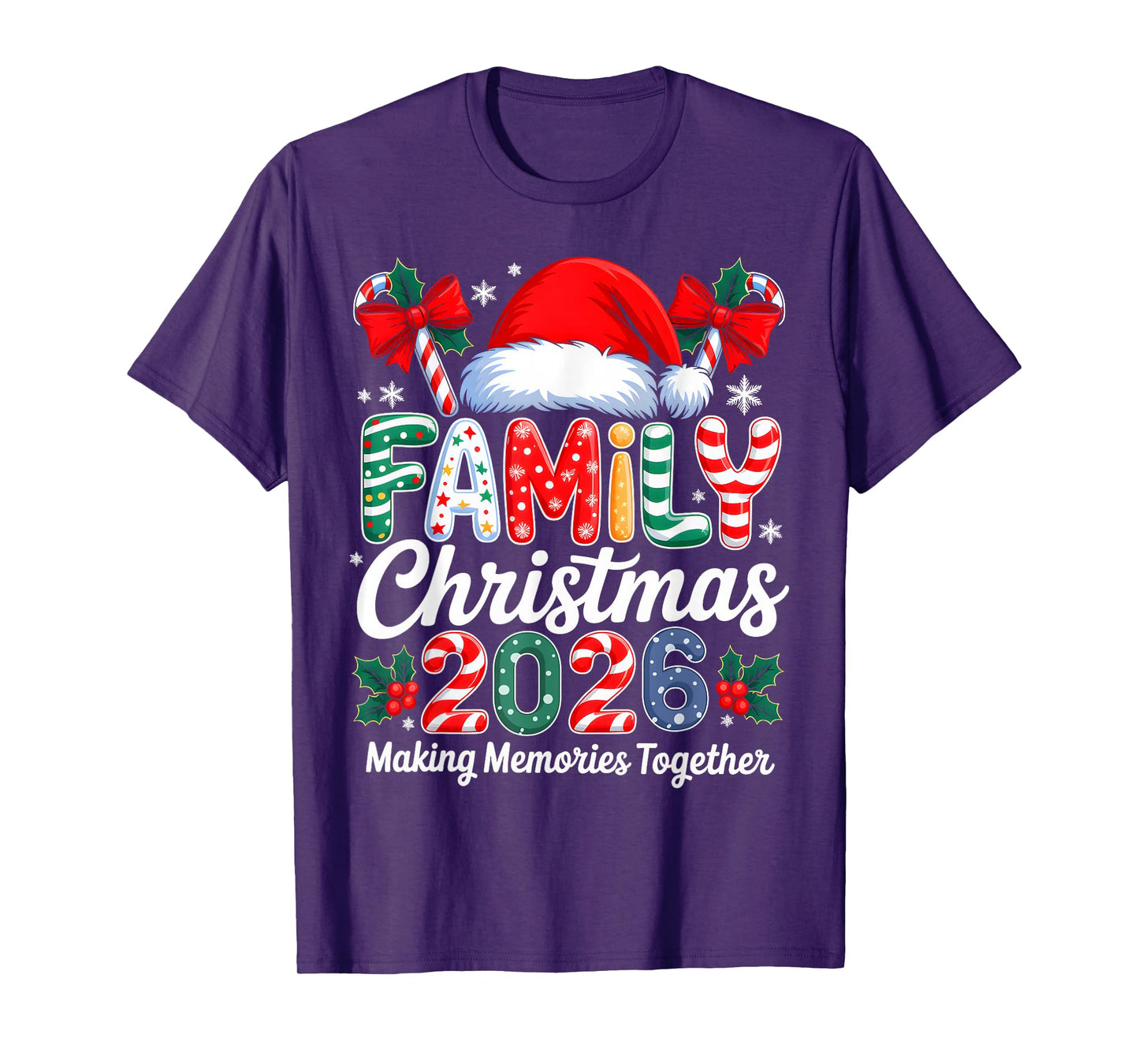 Family Christmas 2026 Matching Family Pajamas Xmas Squad T-Shirt