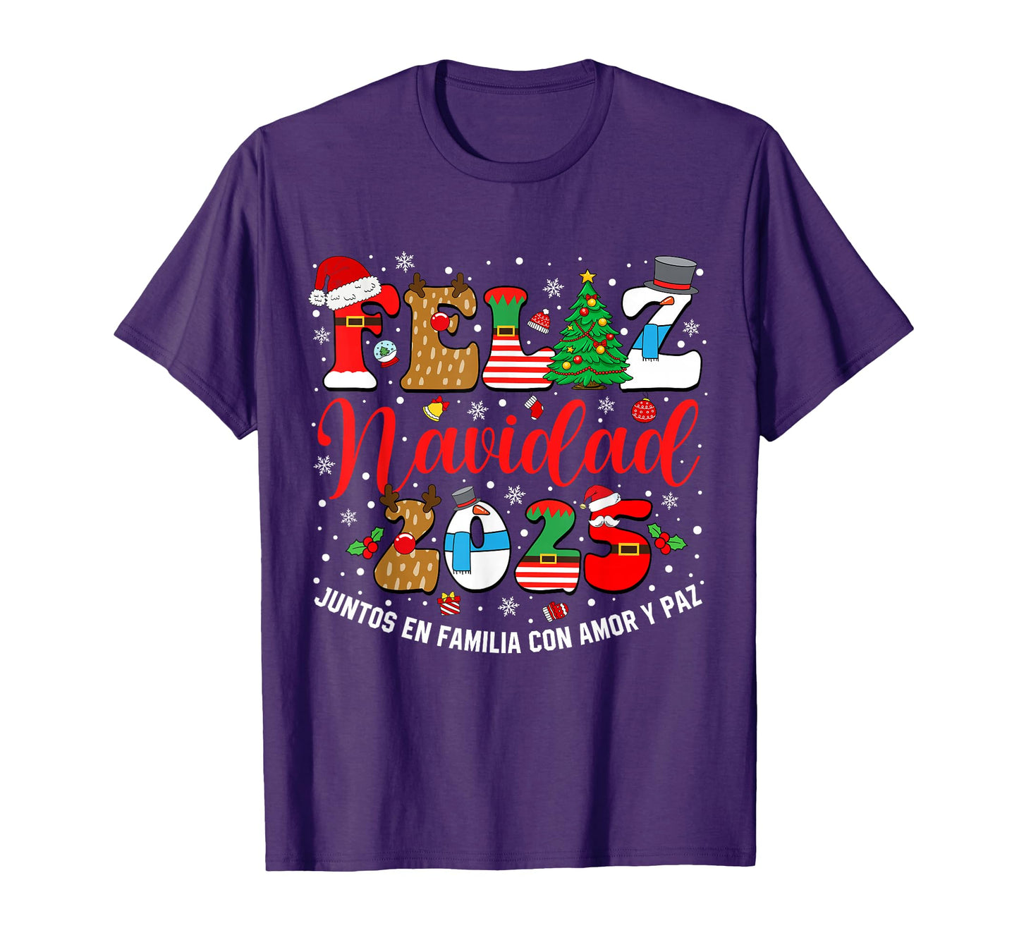 Feliz Navidad Matching Family Spanish Christmas Men Women T-Shirt