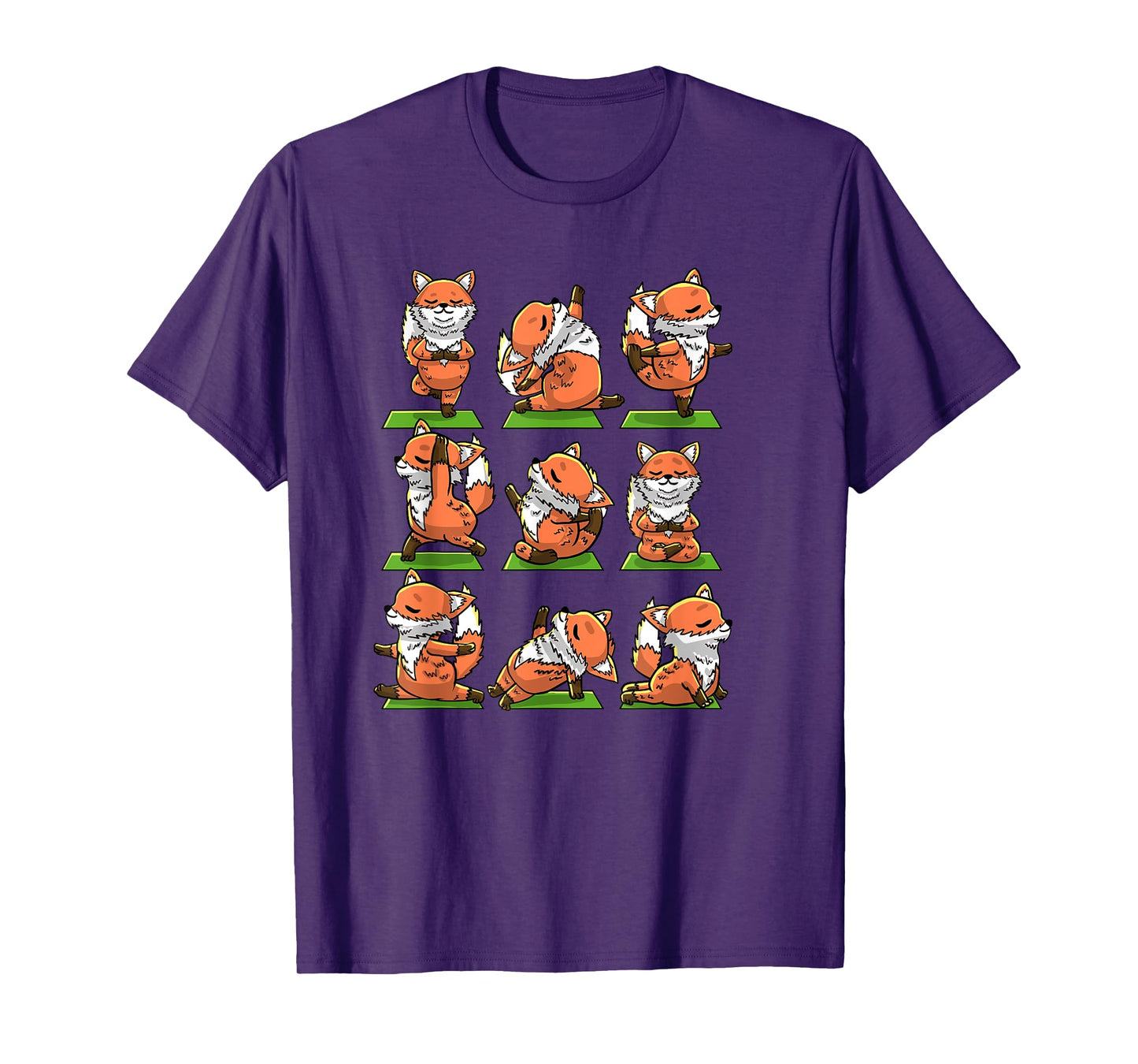 Yoga Foxes Pose Funny Meditation Exercise Animal Lover Gift T-Shirt