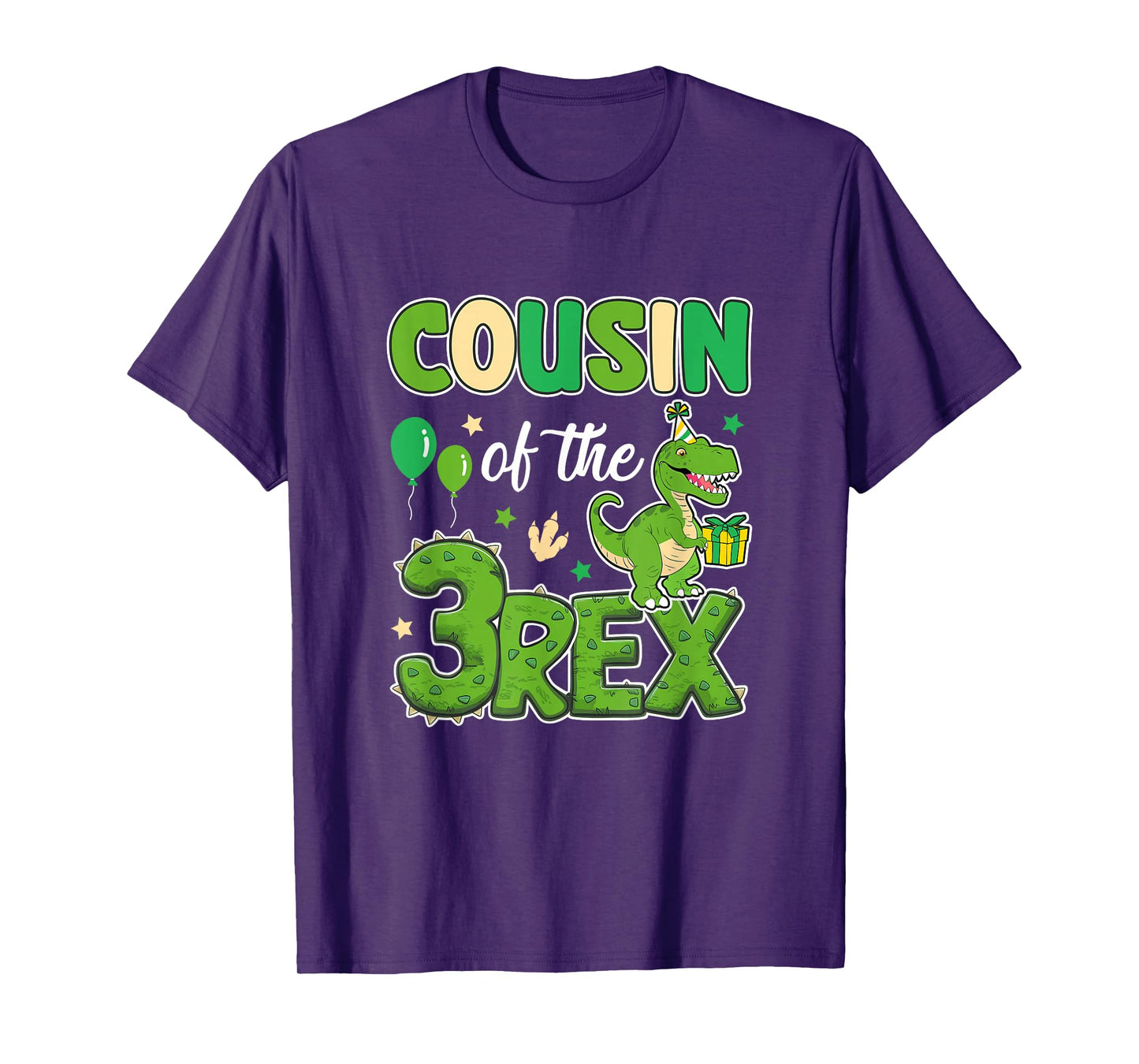 Cousin Of The Three Rex Birthday Dinosaur Family Matching T-Shirt