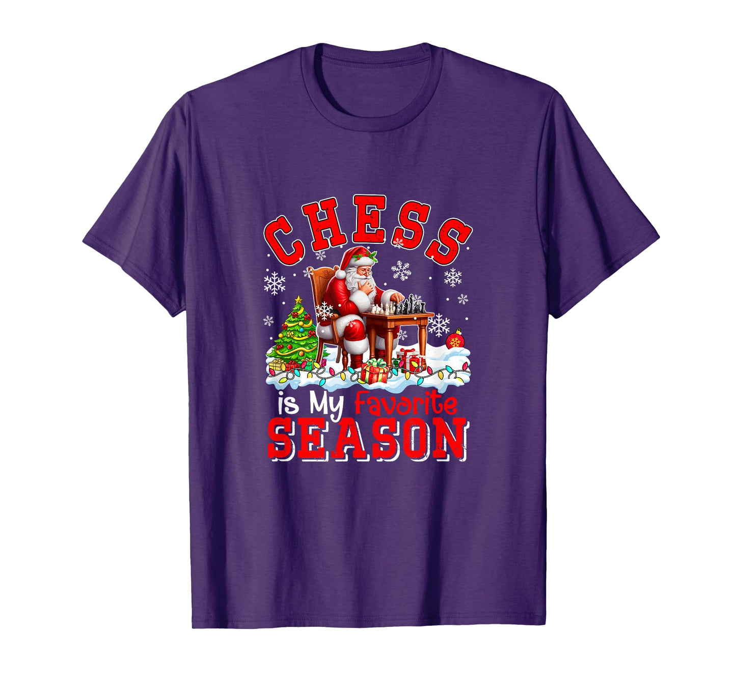 Chess is Favorite Season Costume Player Christmas Santa T-Shirt