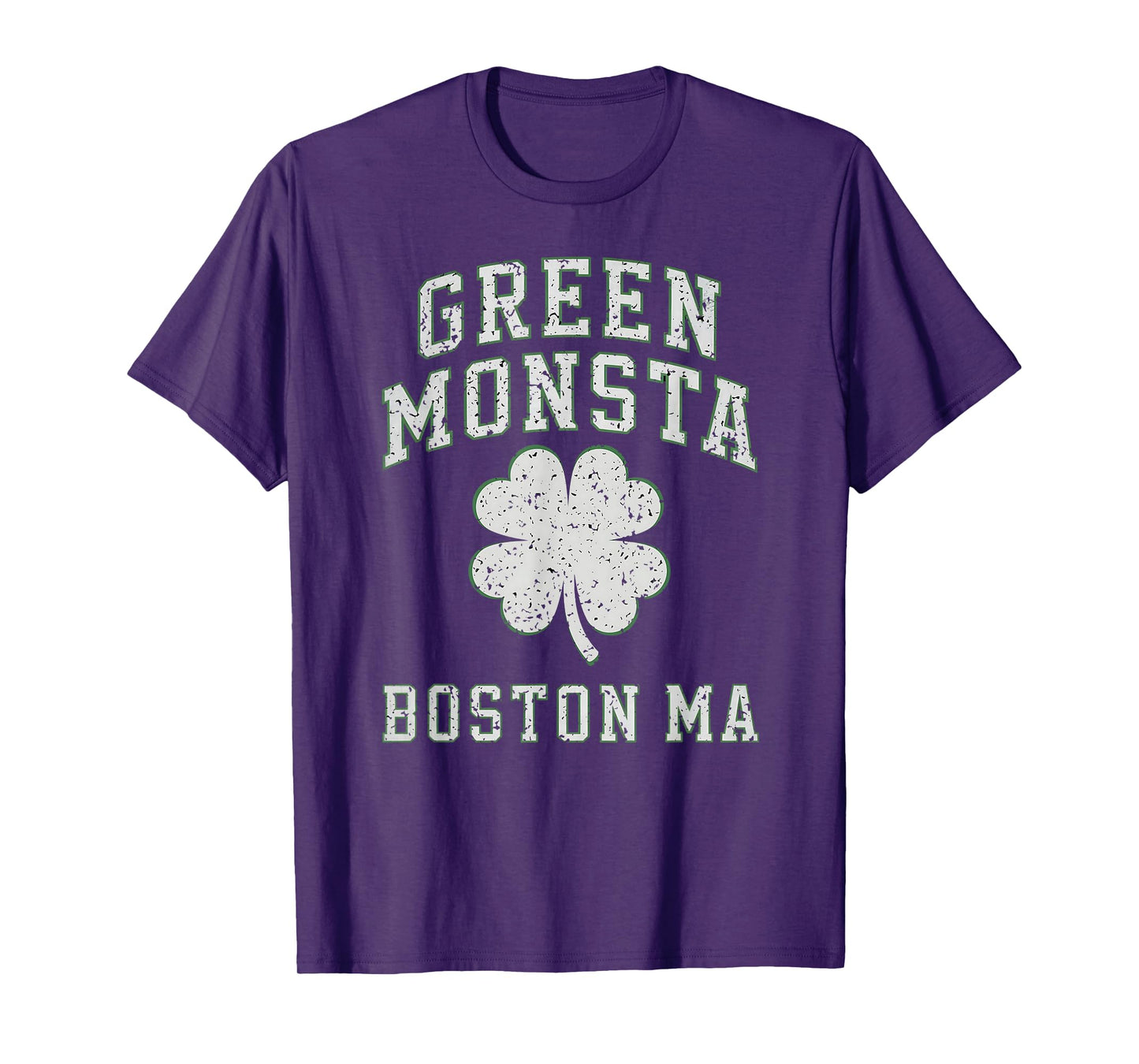 The Green Monsta Boston Irish Pride Distressed Clover T-Shirt