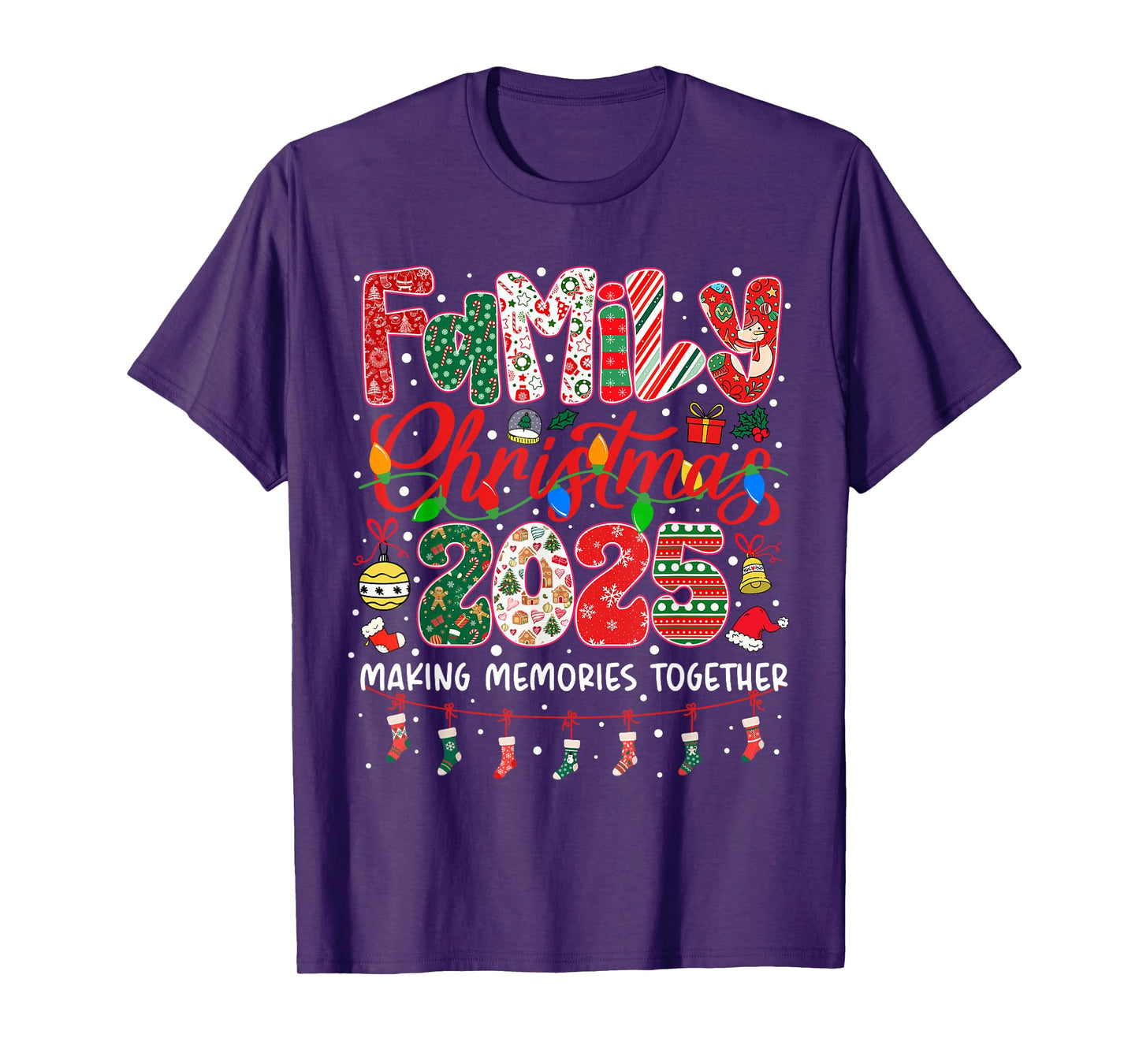 Family Christmas 2025 Matching Outfit Xmas Squad Santa T-Shirt