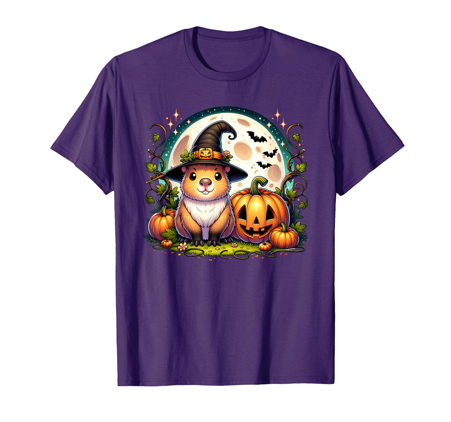 Halloween Capybara Witch T-Shirt
