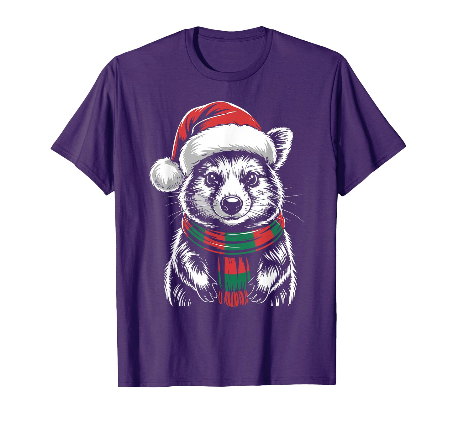 Quokka Xmas Santa Hat Scarf Christmas Costume T-Shirt