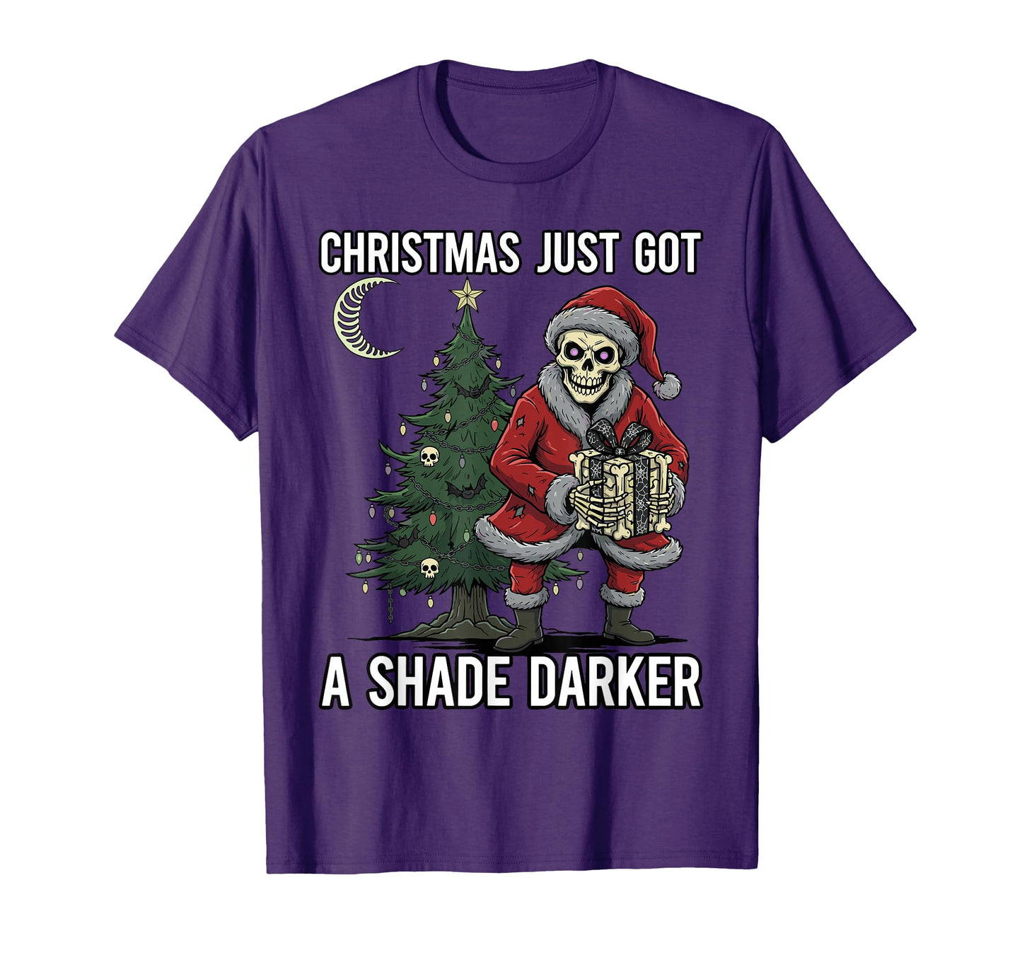 Gothic Christmas Skeleton Santa Gothmas T-Shirt