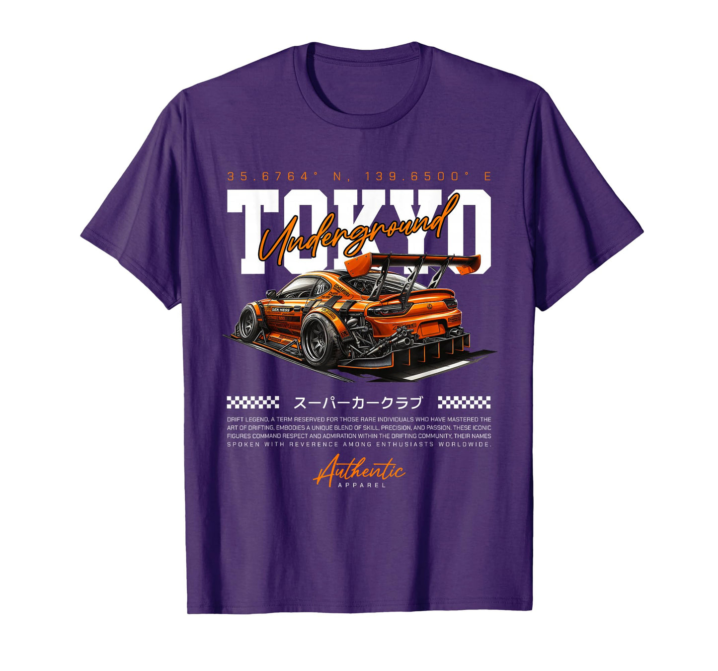Cool Retro Vintage Japanese JDM Tokyo Japan Drift Race Car T-Shirt