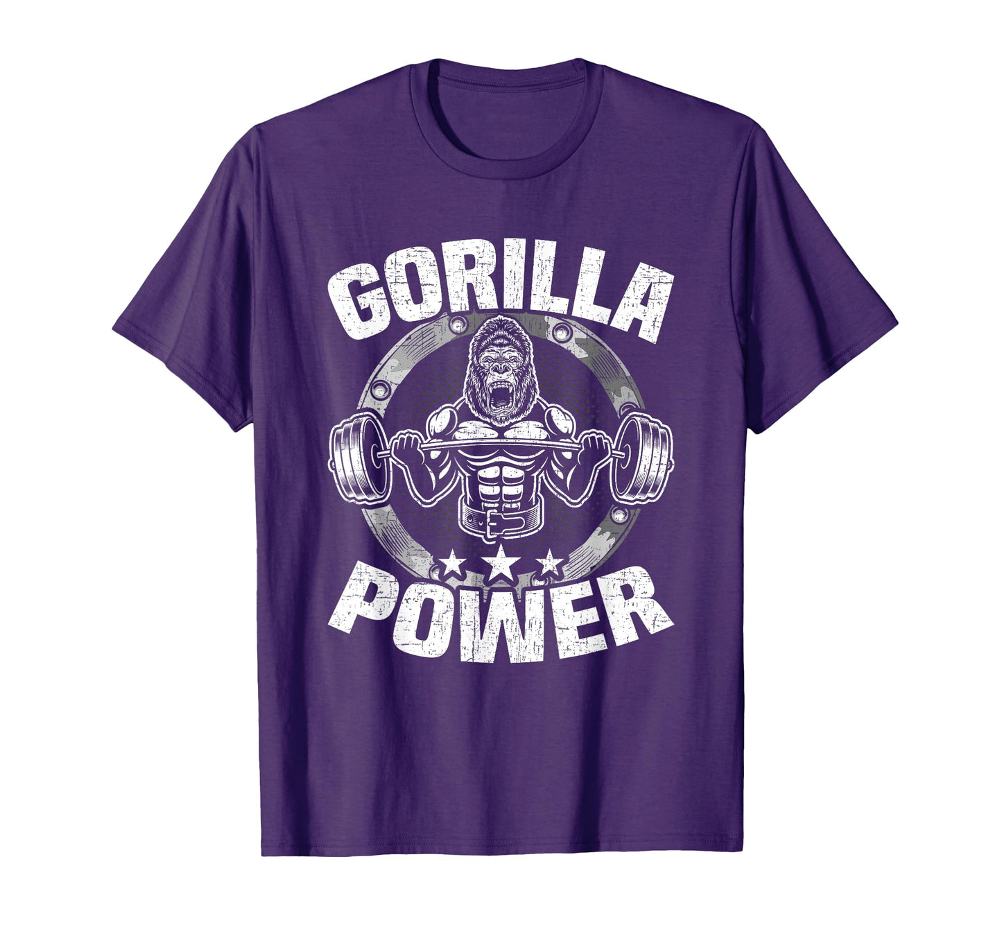 Gorilla Power Bodybuilding Weightlifting Workout T-Shirt