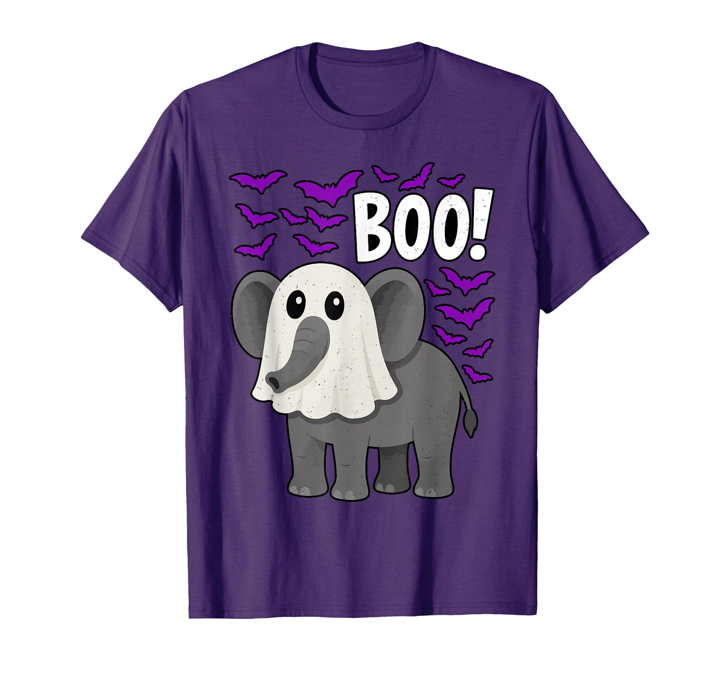 Boo Ghost Elephant Halloween Funny Zoo Animal Wildlife T-Shirt