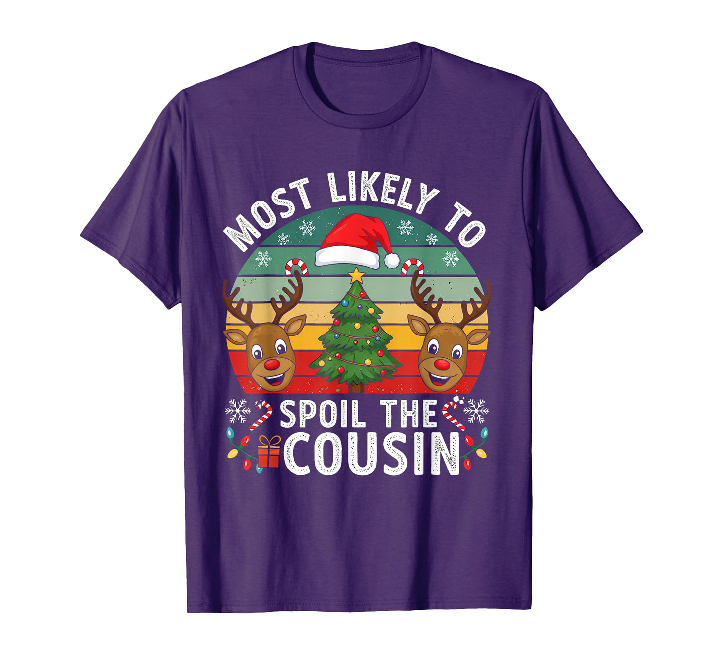 Funny Most Likely to Spoil The Cousin Christmas Party T-Shirt