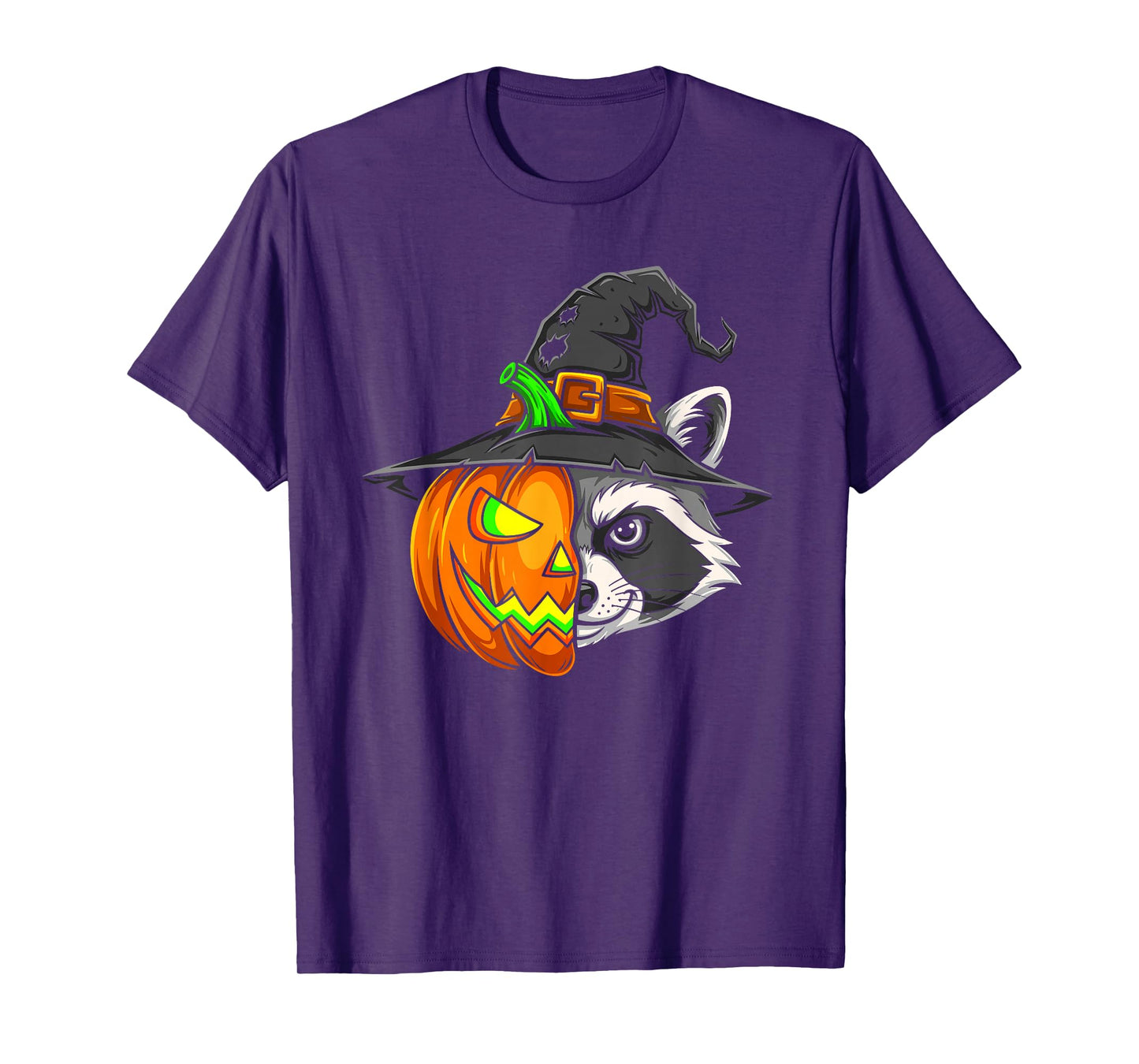 Raccoon Pumpkin Jack O Lantern Halloween Kids Mens Womens T-Shirt