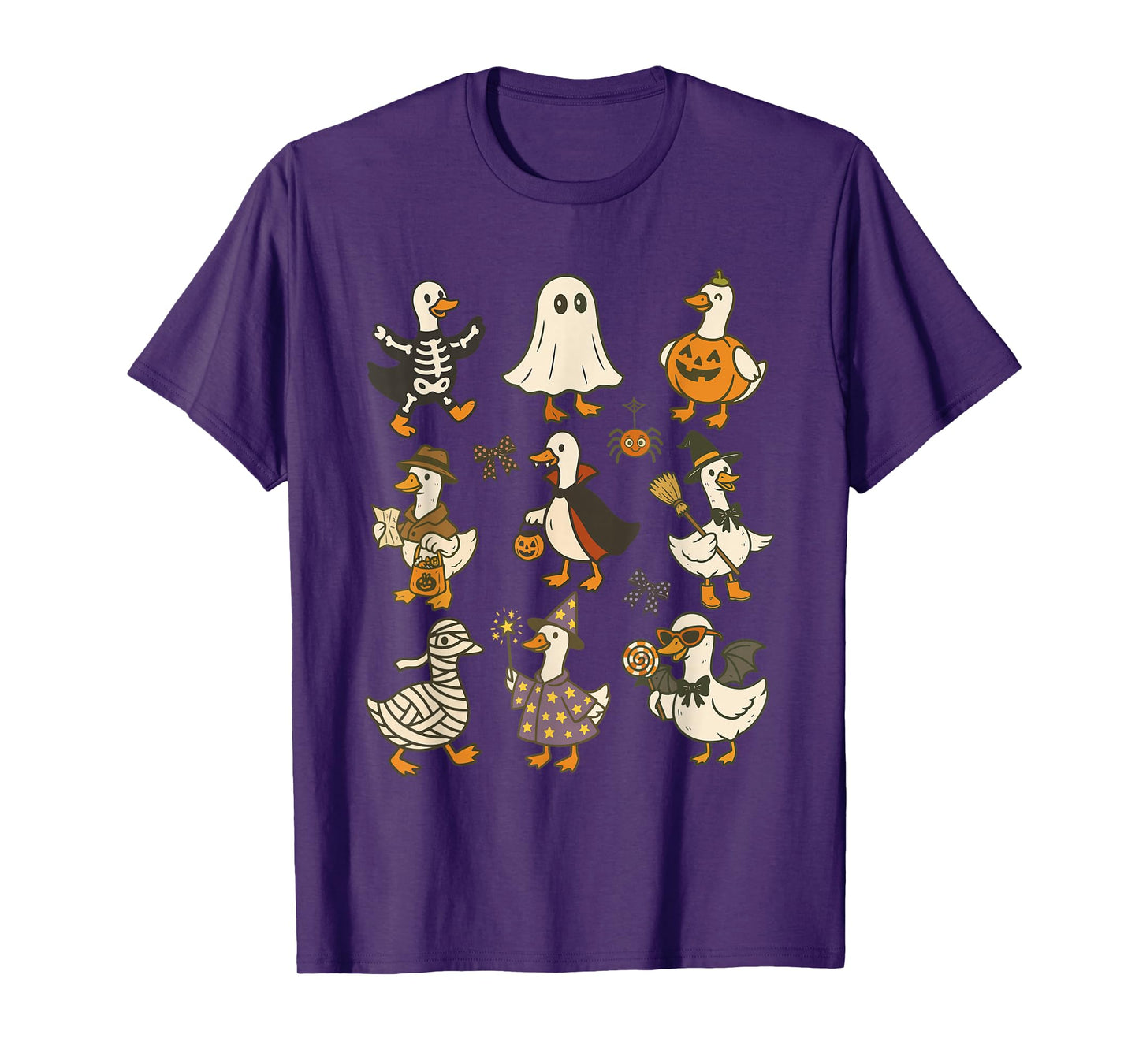 Spooky Goose On The Loose Halloween Goose Witch Silly Goose T-Shirt