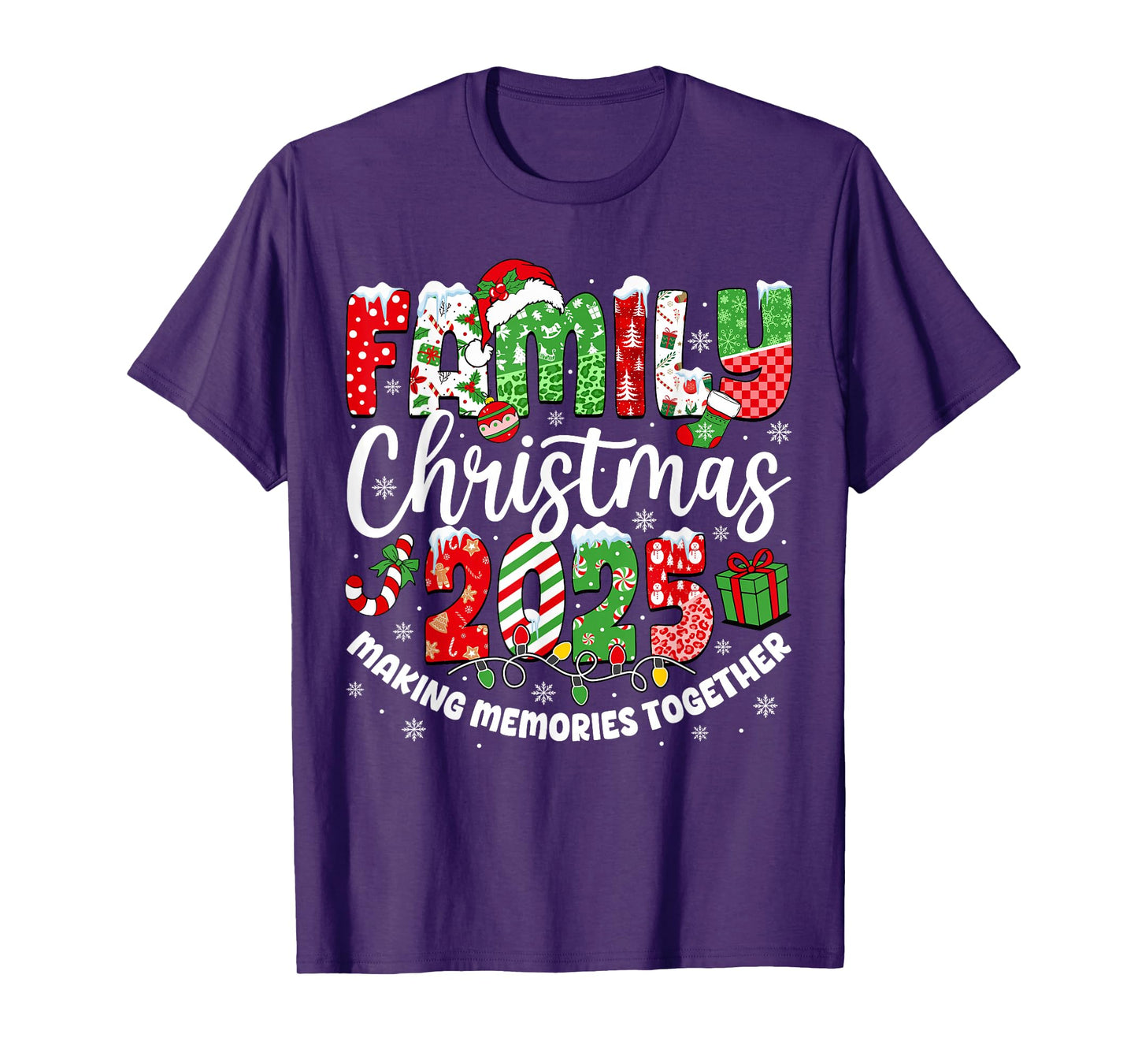 Family Christmas 2025 Matching Outfit Xmas Squad Santa Group T-Shirt