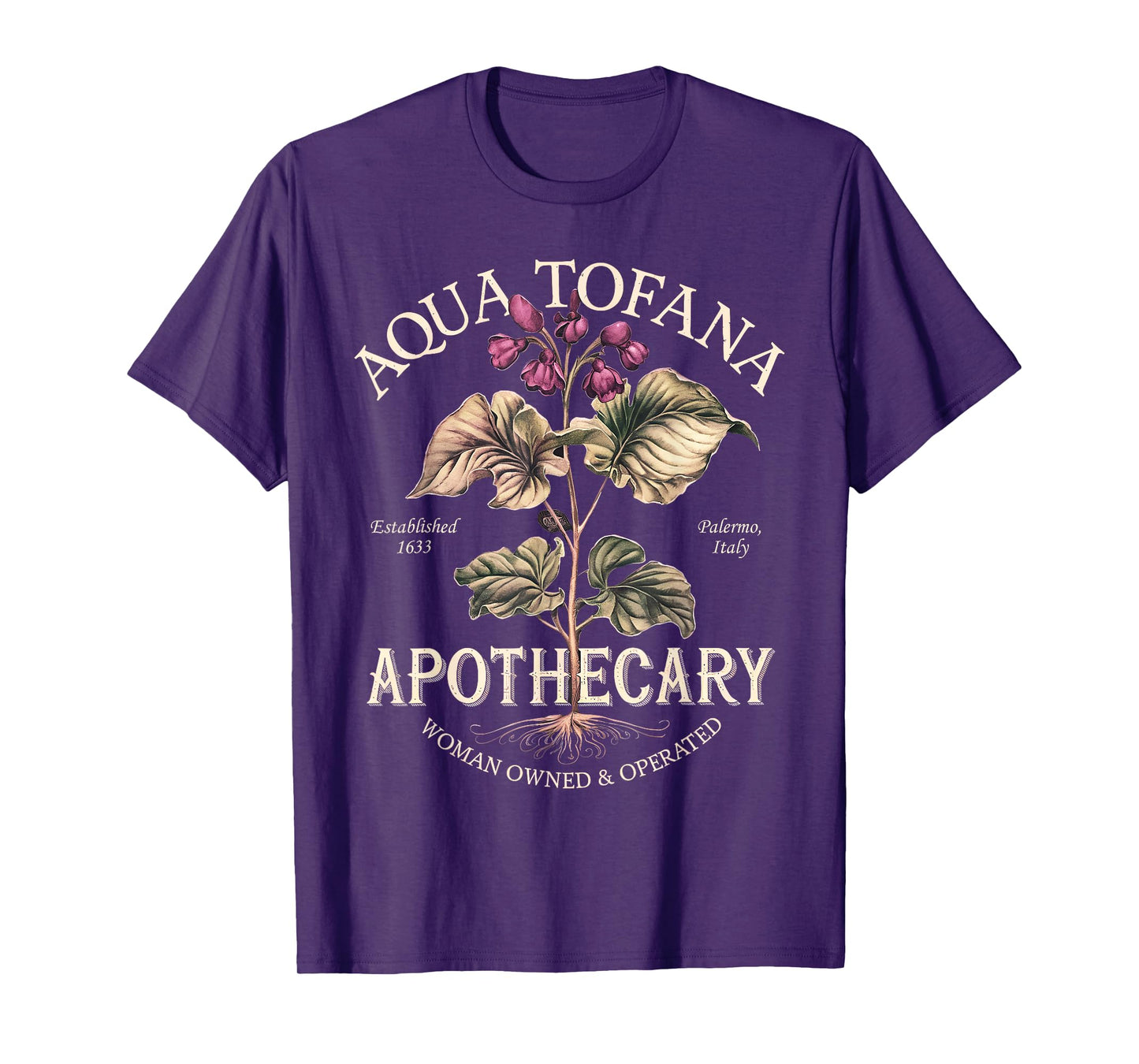 Aqua Tofana Funny Feminist Apothecary Vintage Design T-Shirt