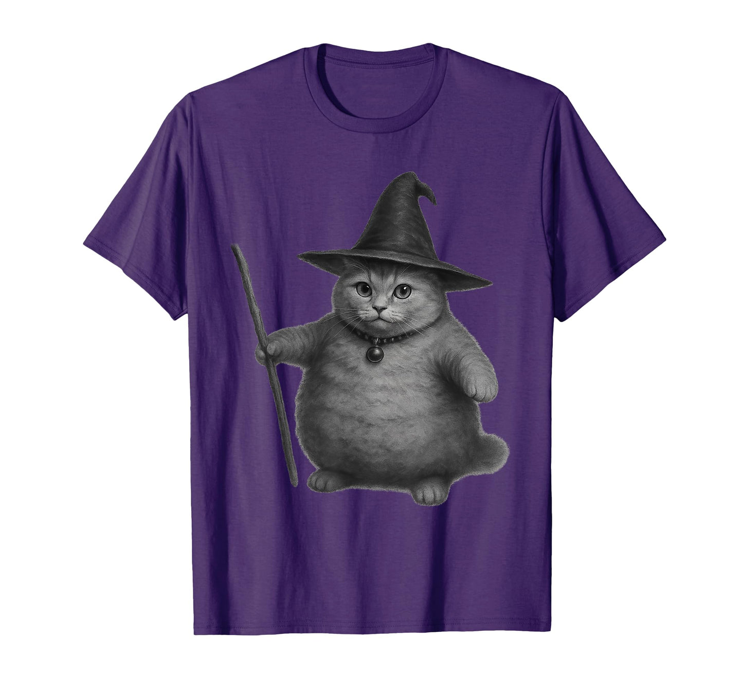 Vintage Wizard Cat Weird Funny Halloween Cat Meme T-Shirt