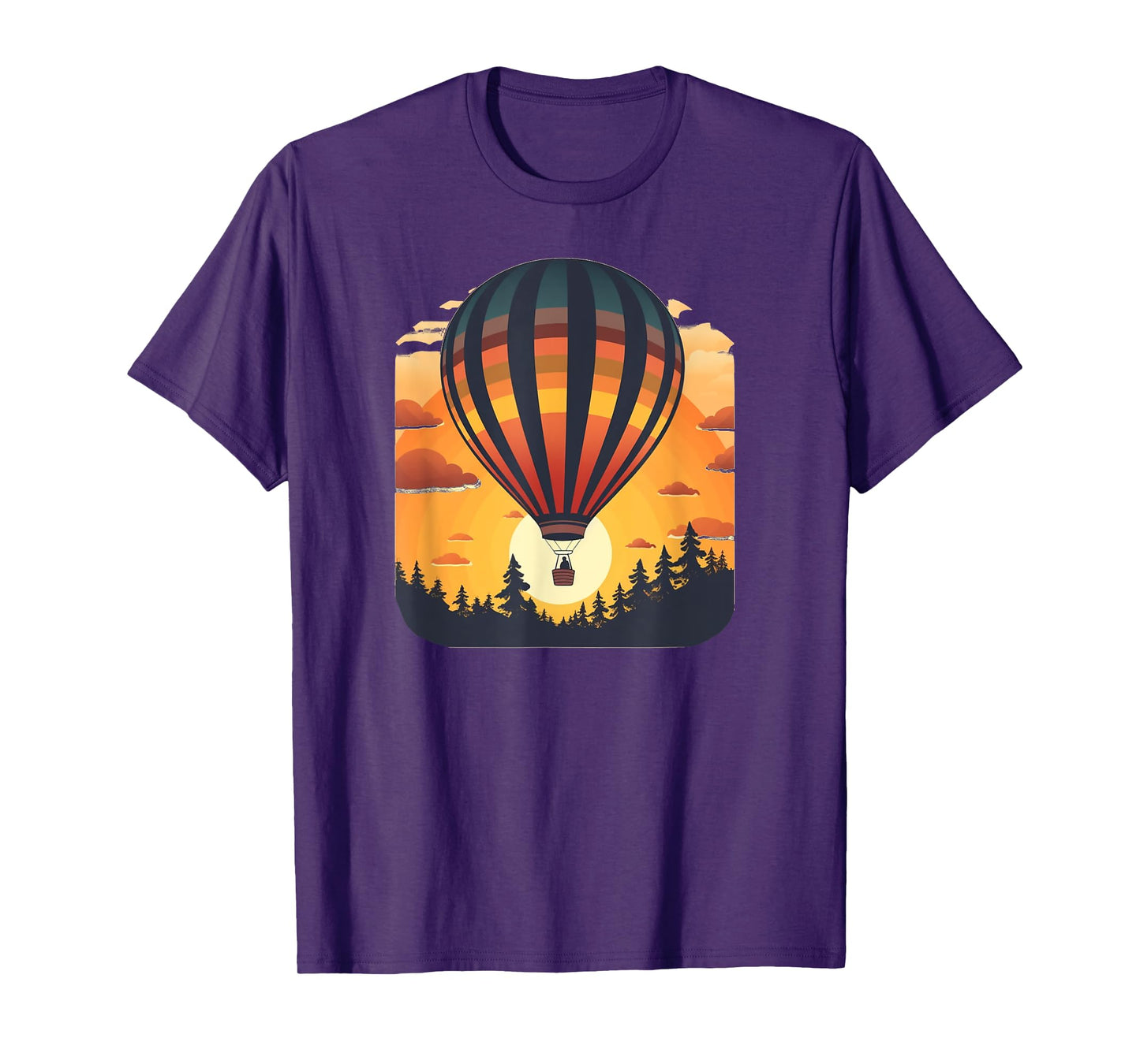 Wilderness Adventures with Sunset and hot Air Balloon T-Shirt