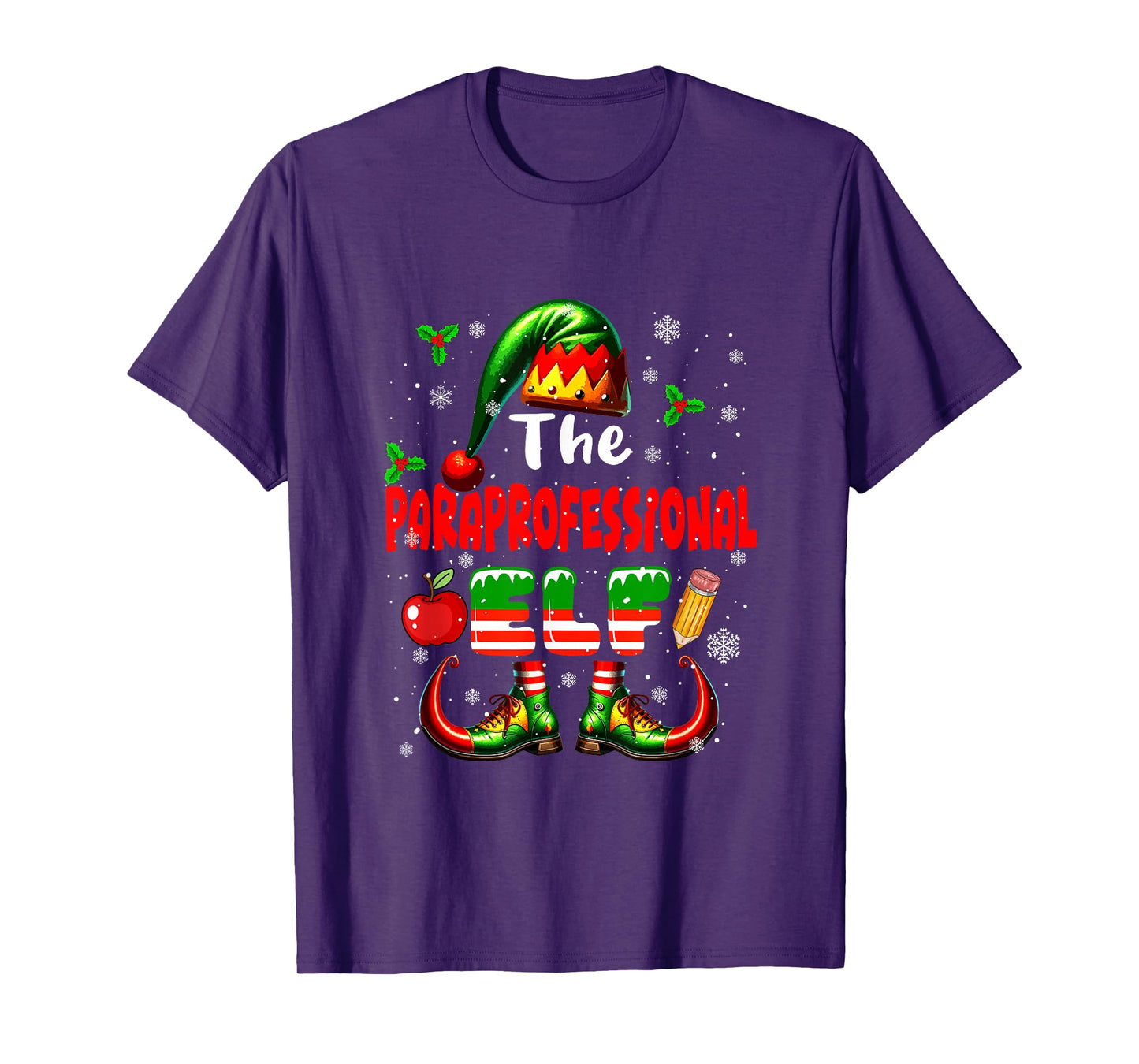 The Paraprofessional Elf Christmas Job Team Matching Parties T-Shirt