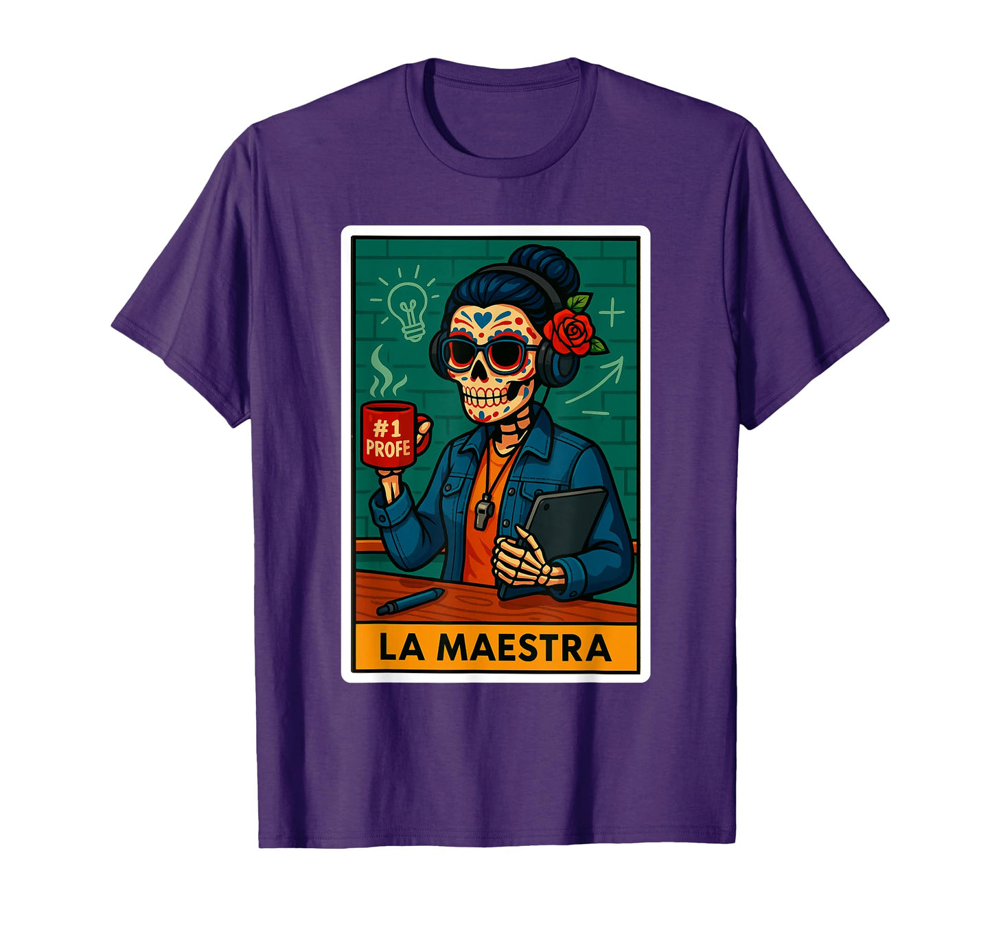 La Maestra | Spanish-Mexican Bingo Card Funny Gifts T-Shirt