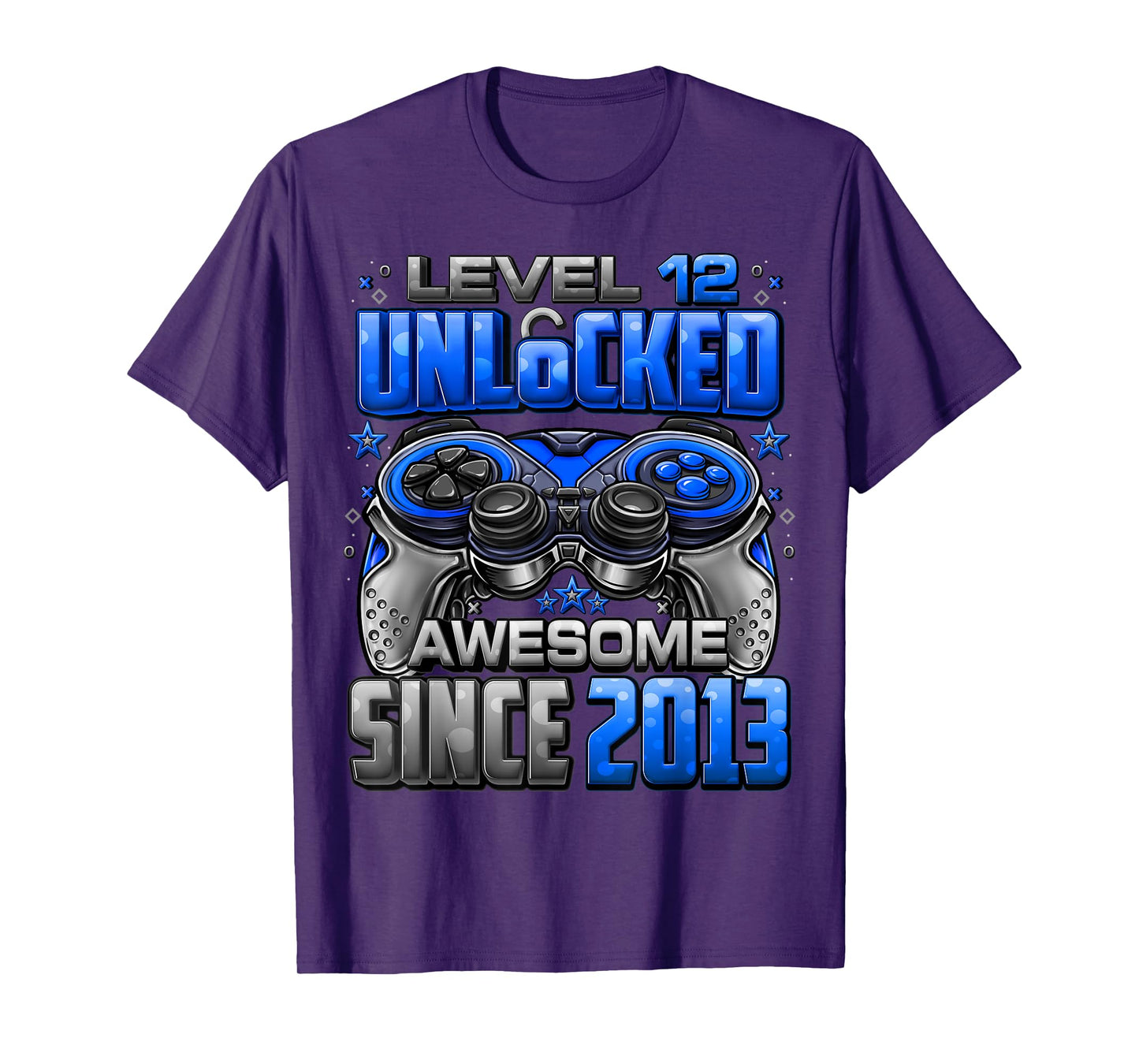Level 12 Unlocked Awesome Since 2013 12th Birthday Gaming T-Shirt