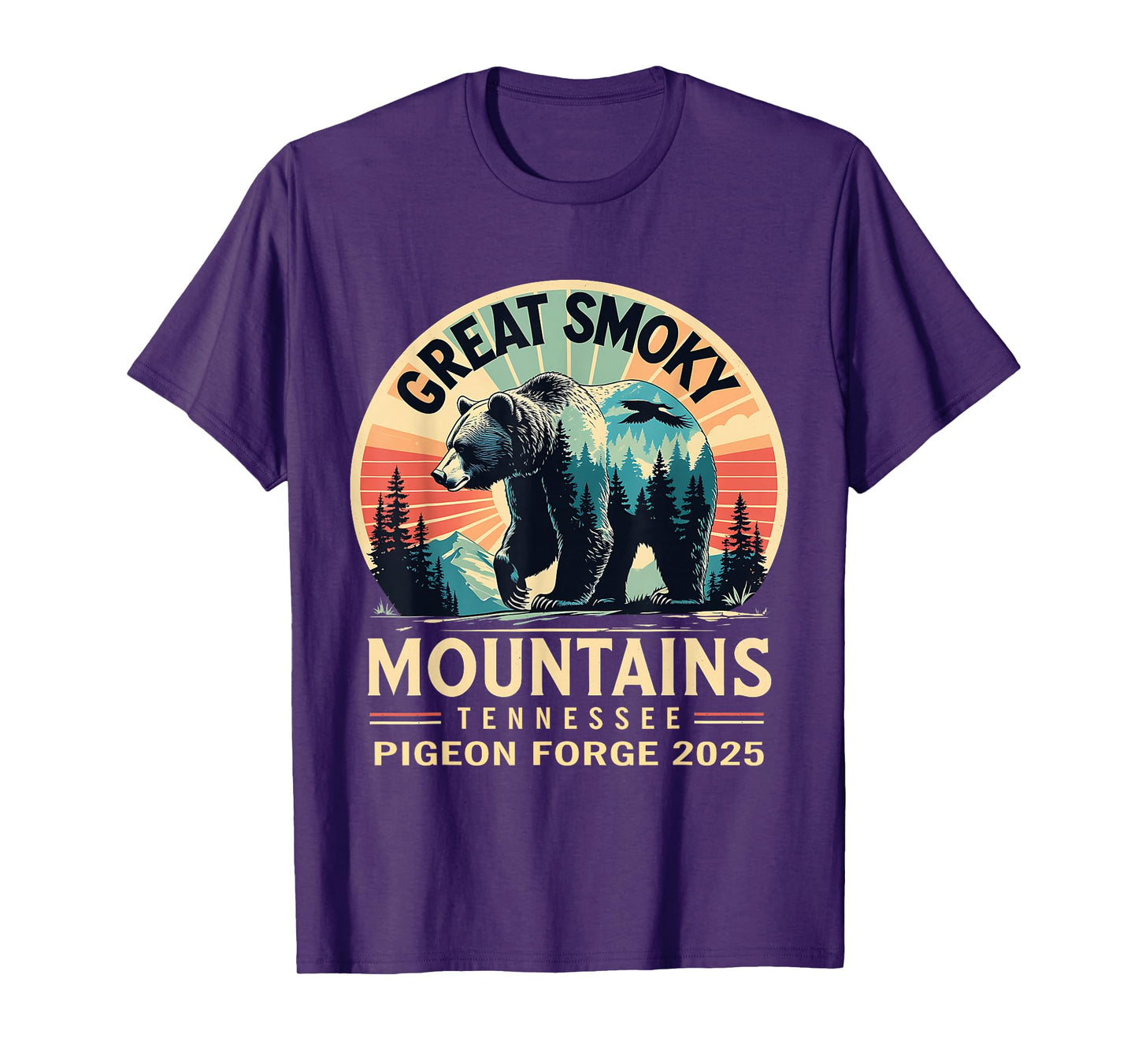 Great Smoky Mountains Pigeon Forge 2025 Bear Adventure T-Shirt