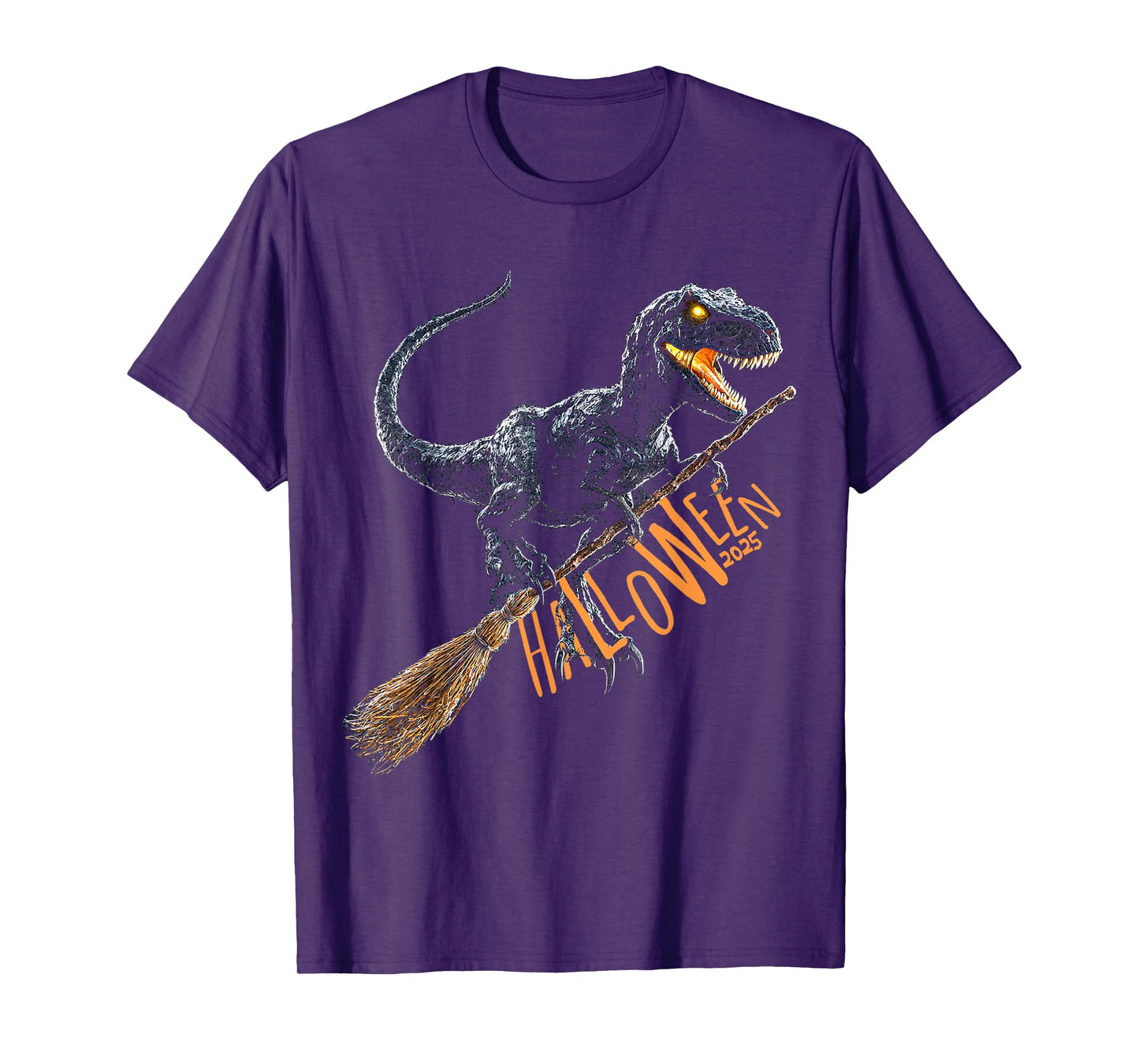 Halloween 2025 Dinosaur Witch Costume Fun T-Shirt
