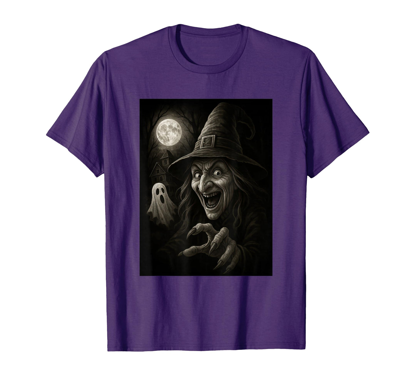 Witch Selfie with Boo Halloween T-Shirt