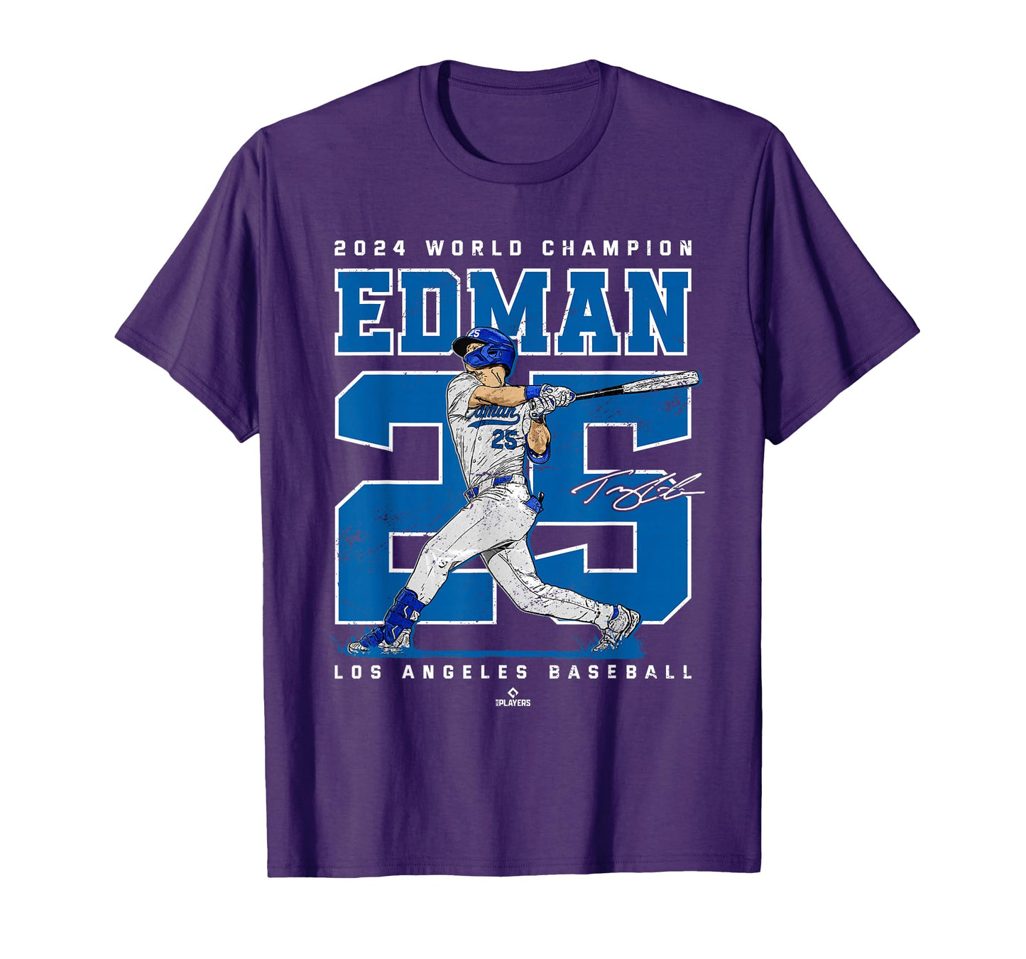 Player Number 2024 World Champion Tommy Edman MLBPA T-Shirt