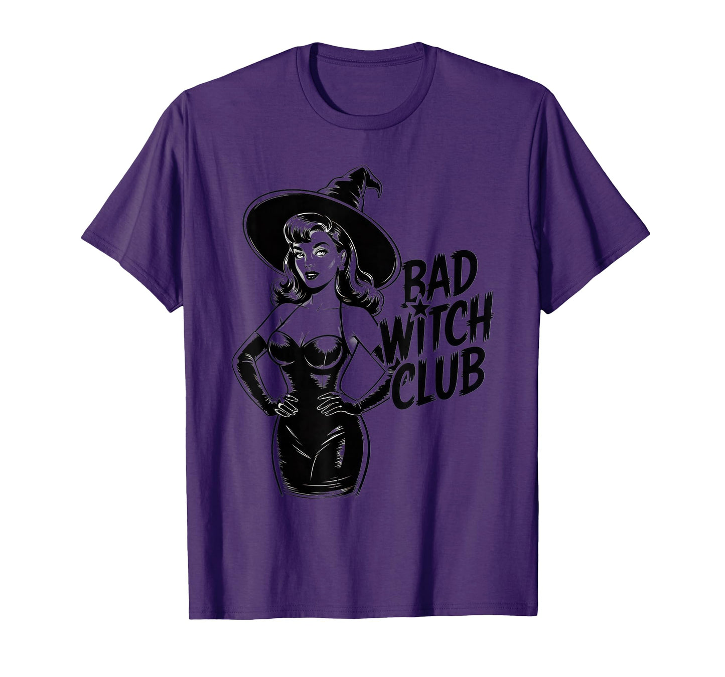 Bad Witch Club Fashionistas Halloween Party Chic T-Shirt