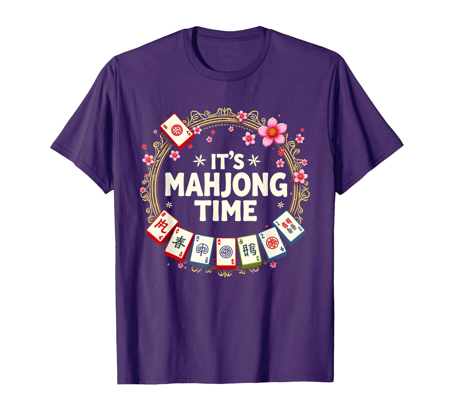 Womens Playing Mahjong With The Girls Tile Game T-Shirt