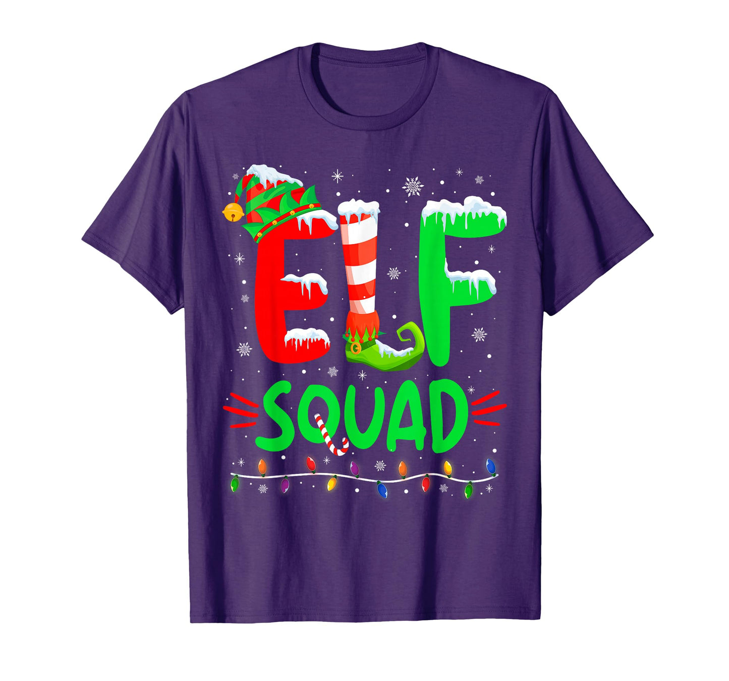 Elf Family Christmas Matching Pajamas Xmas Elf Squad T-Shirt