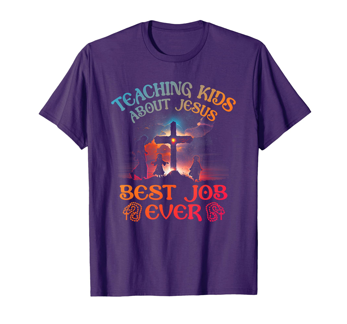 Retro Teaching Kids About Jesus is the Best Job Ever Teacher T-Shirt