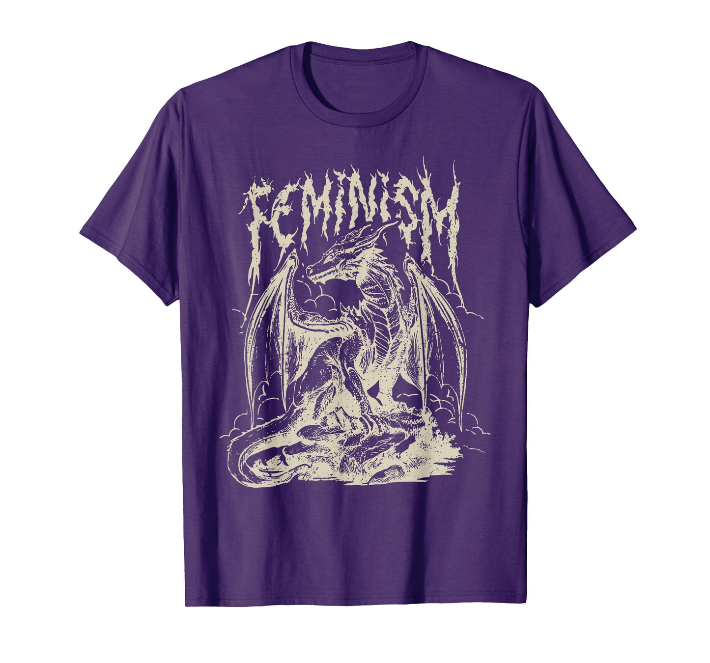 Vintage Feminism Dragon Fantasy T-Shirt