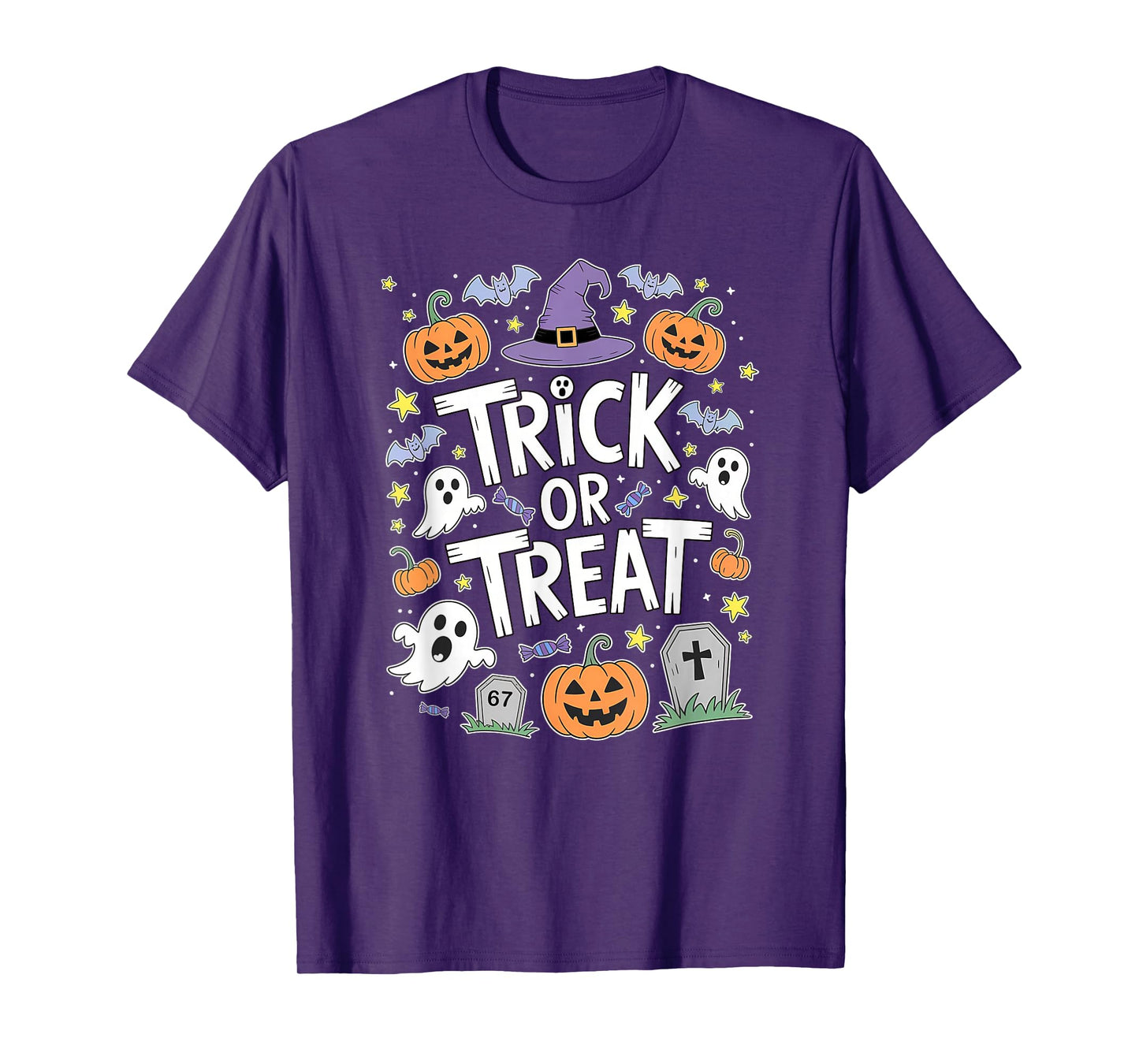 Trick or Treat Cute Doodle Halloween T-Shirt