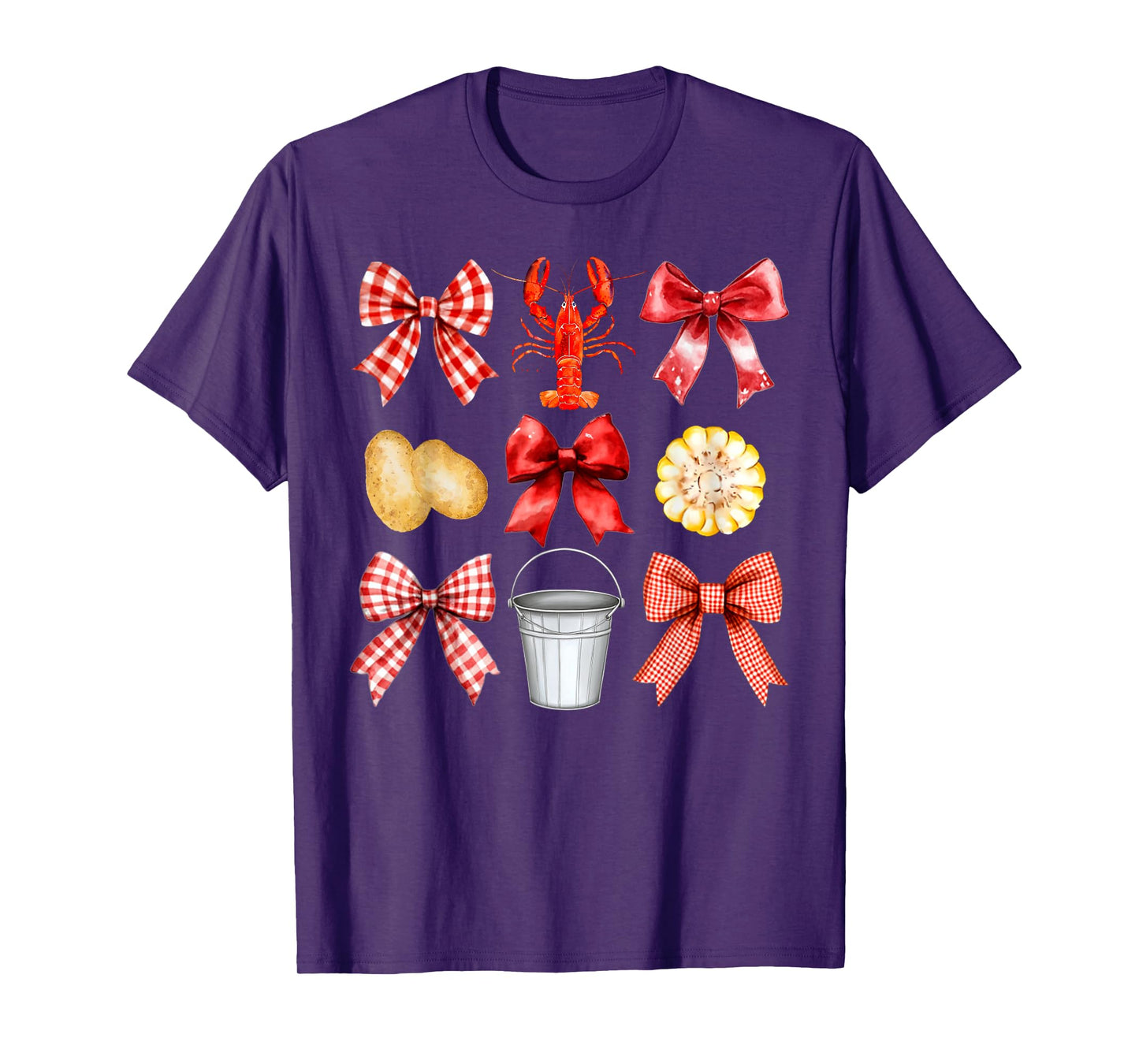 Funny Bow Cute Coquette Crawfish Boil Y2K Girl Aesthetic T-Shirt