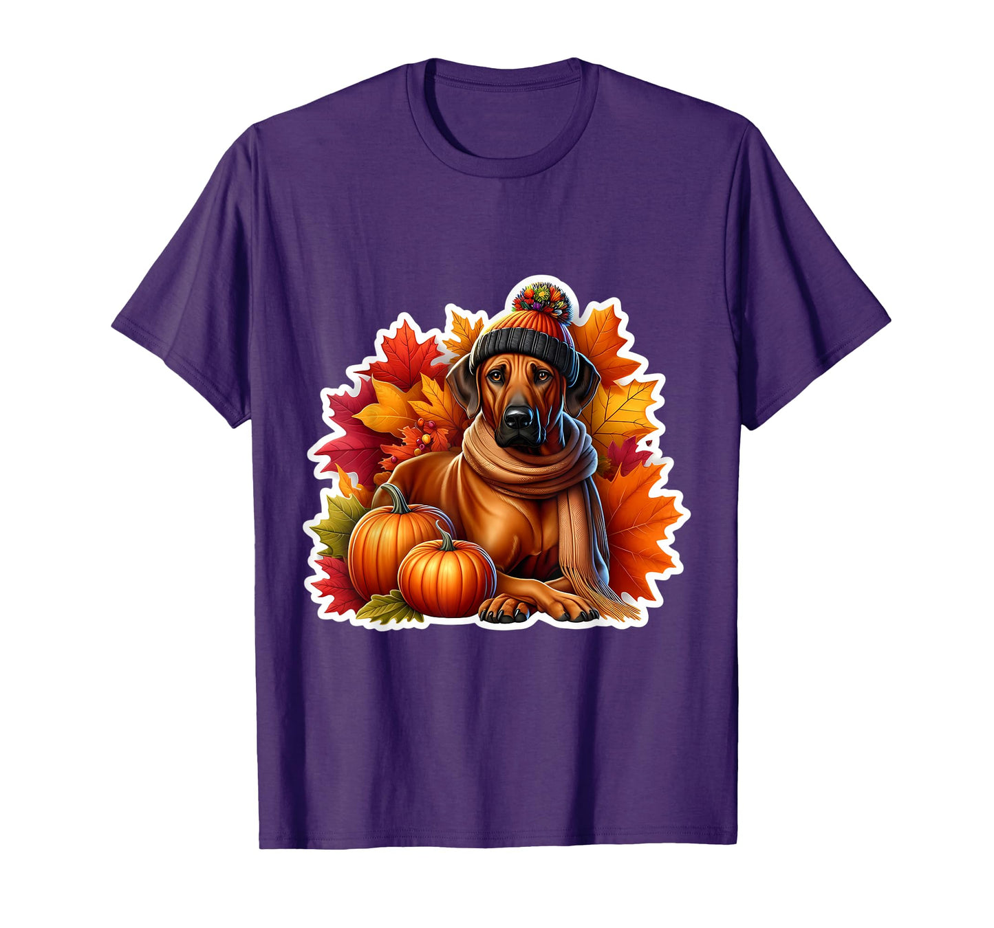 Autumn Fall Rhodesian Ridgeback Dog Owner Lover Vintage Mom T-Shirt