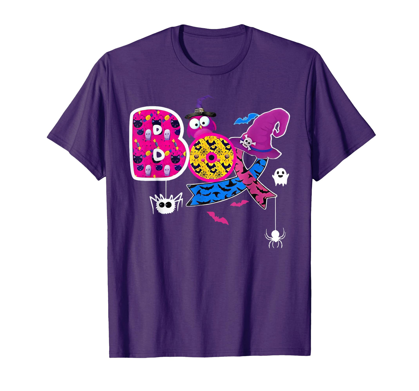 Boo Pregnancy Infant Loss Awareness with Spiders & Witch Hat T-Shirt