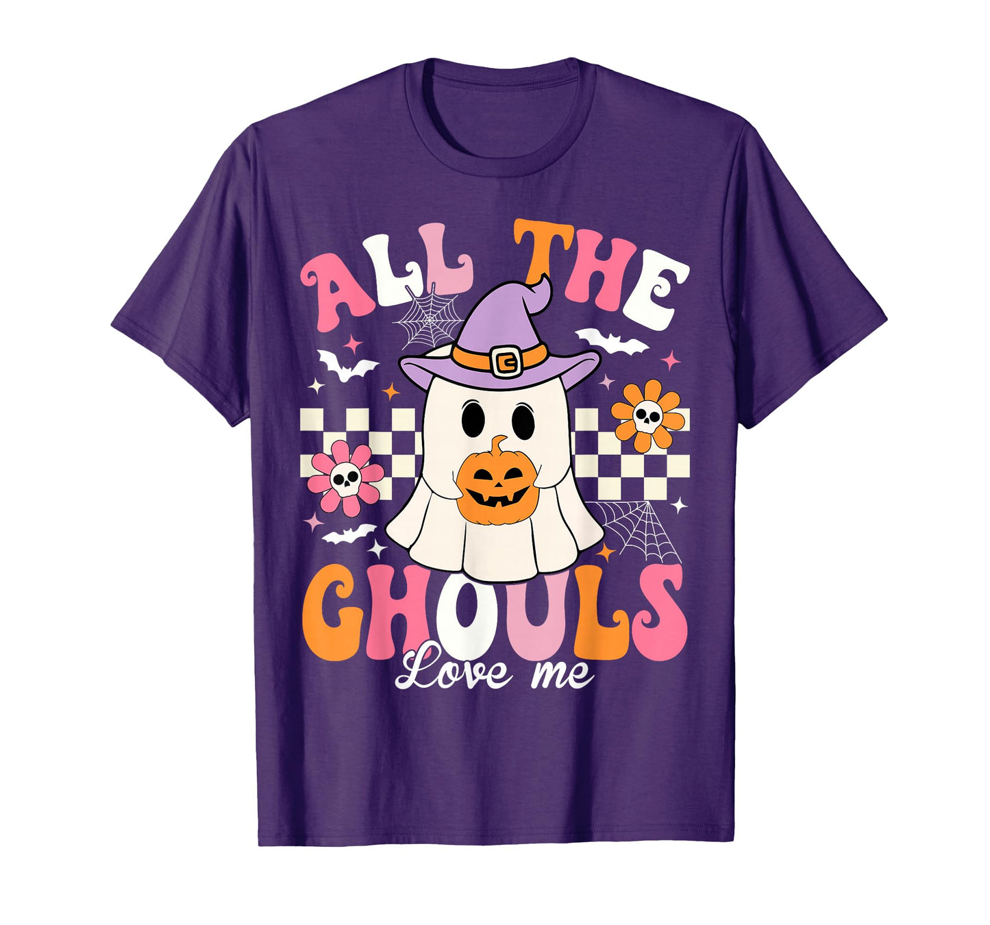 All The Ghouls Love Me Halloween Ghost Spooky Halloween Kids T-Shirt