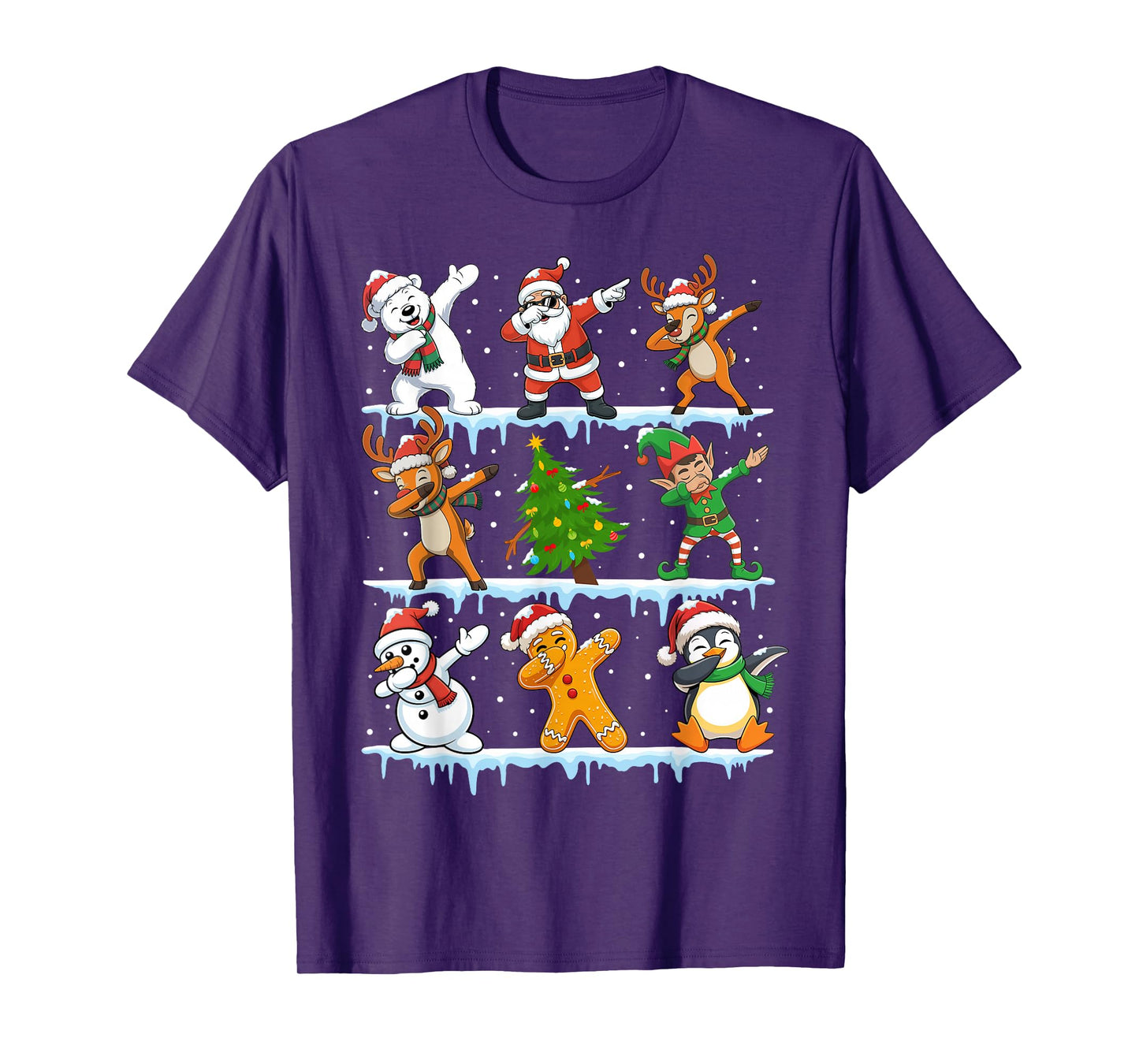 Dabbing Santa Elf Squad Matching PJs Boys Girls Kids Xmas T-Shirt