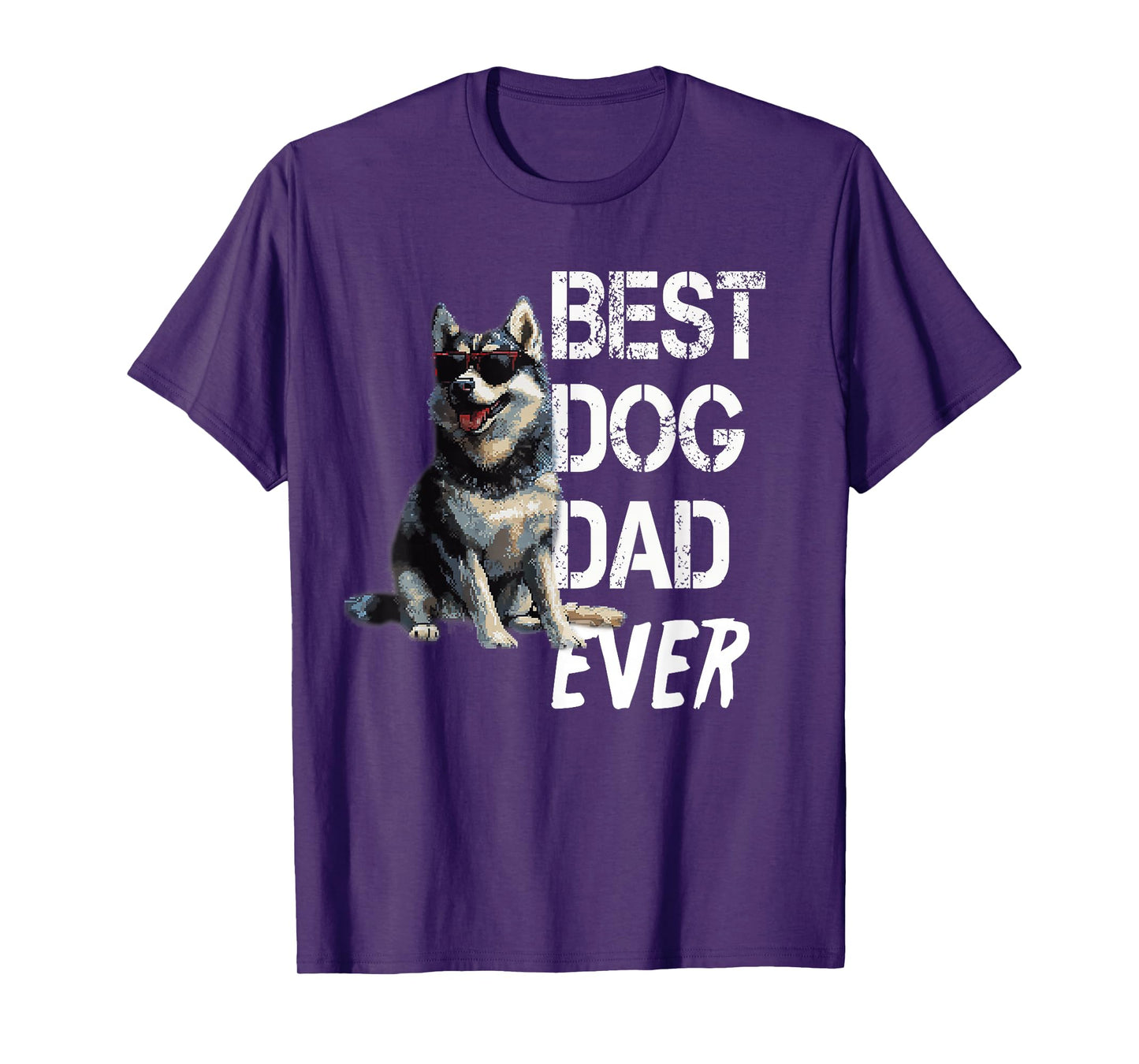Mens Husky Dog Lover Vintage Best Husky Dad Father's Day T-Shirt