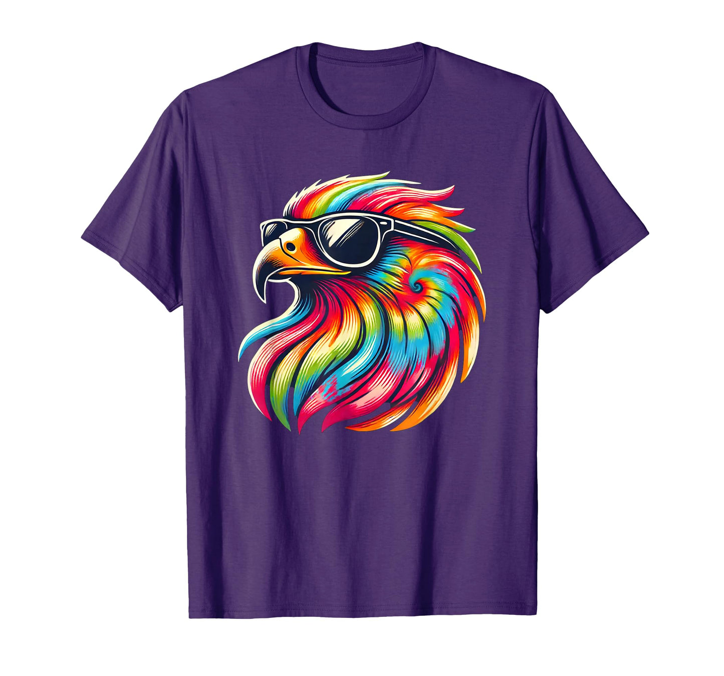 Tie Dye Art Sunglasses Hawk Hawks T-Shirt