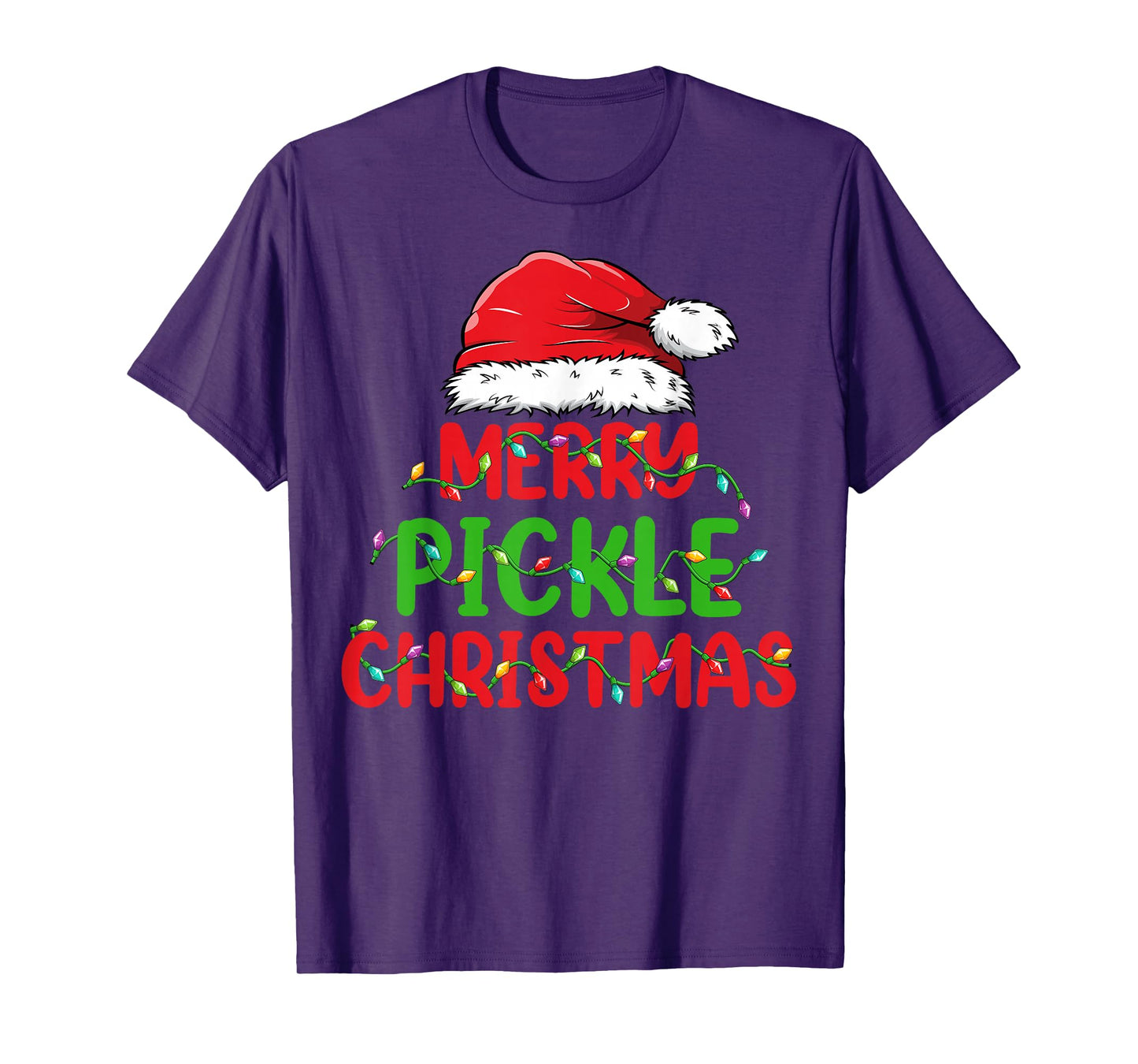Merry Pickle Christmas - Santa Hat Pickle Lover Xmas T-Shirt