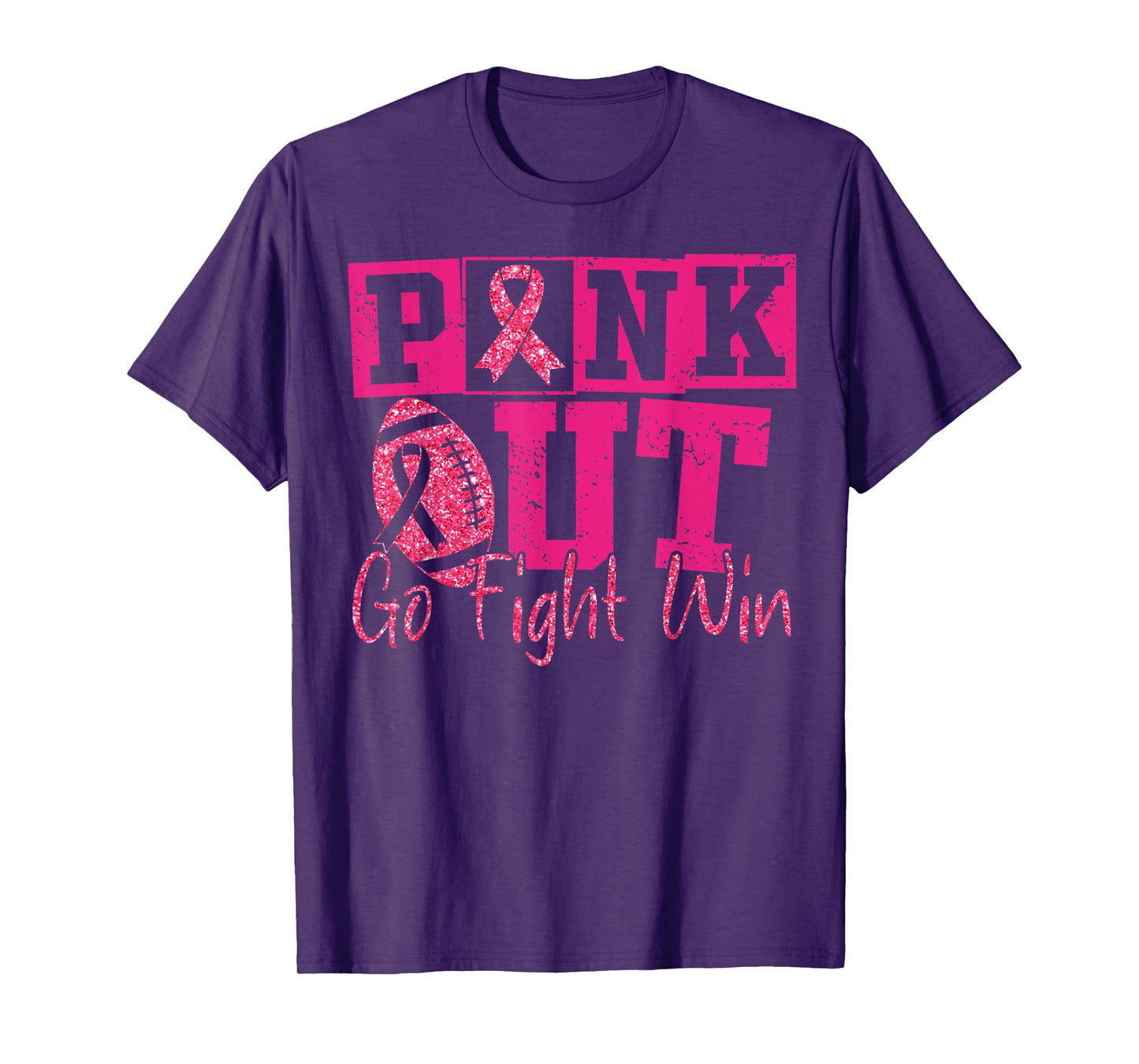 Funny Pink Out Tackle Breast Cancer Awareness Go Fight Win T-Shirt