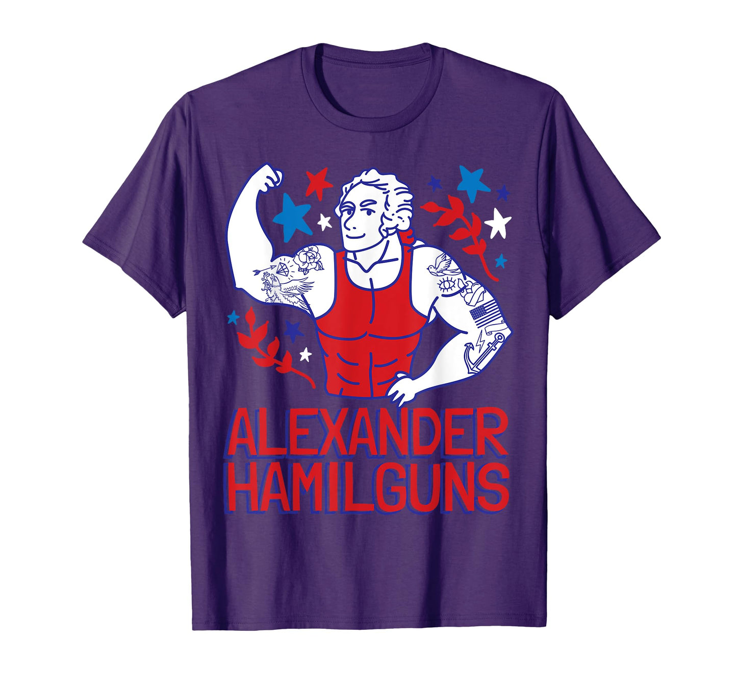 Alexander Hamilguns Hamilton 4th Of July Gym Instructor Gift T-Shirt