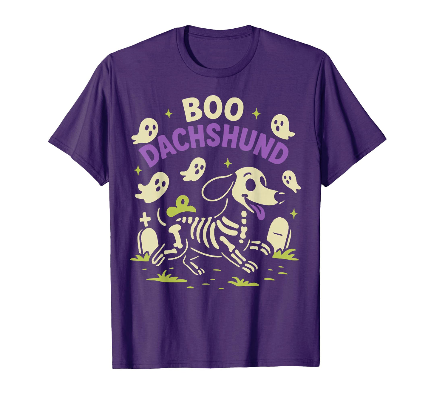 Halloween Spooky Dog, Dachshund Skeleton, Ghost Sausage Dog T-Shirt