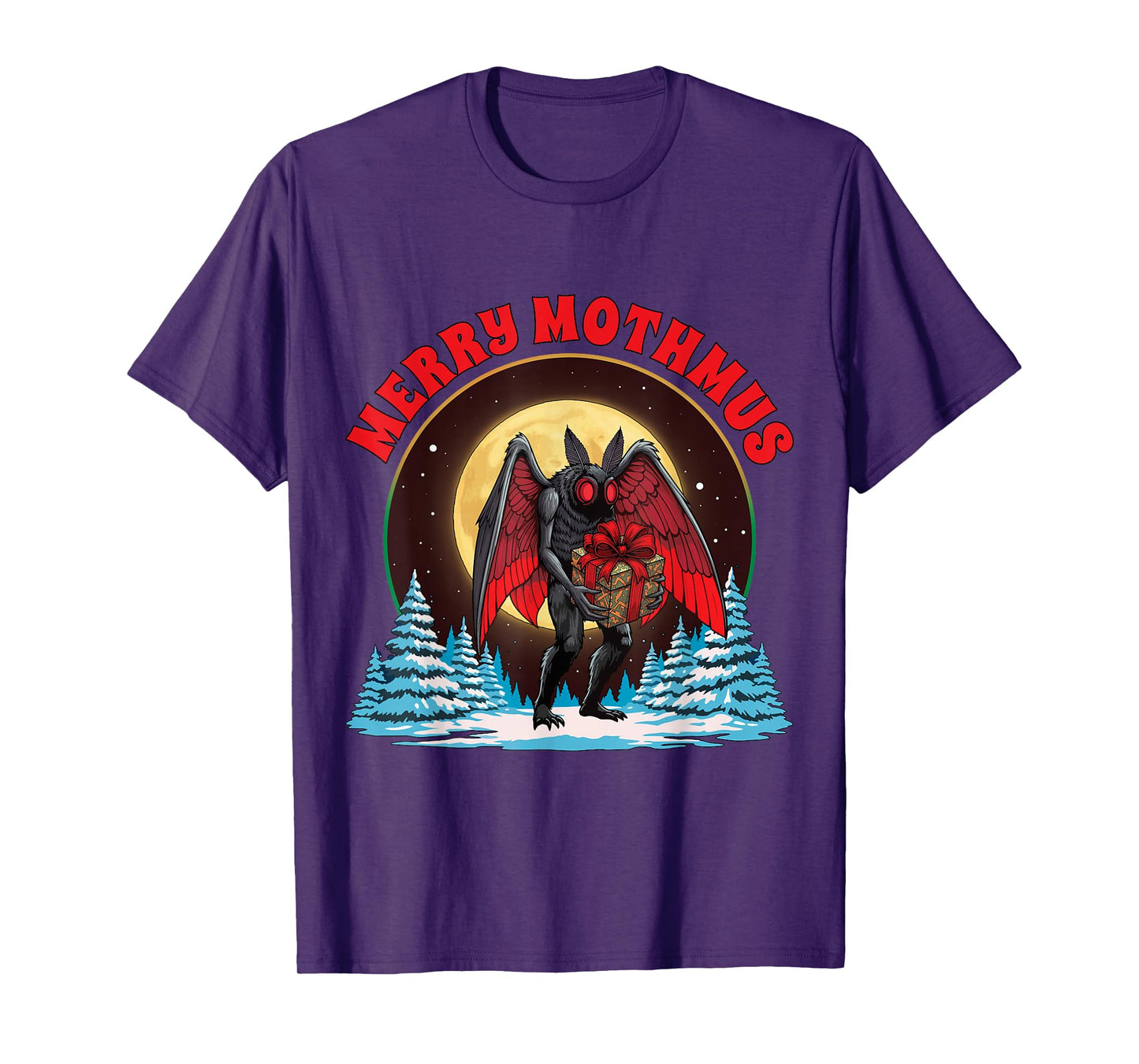 Merry Mothmas Cryptid Holiday Christmas Ugly Christmas T-Shirt