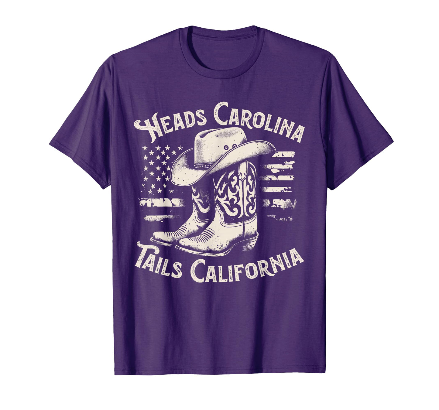 Heads Carolina Tail California Retro Vintage Country T-Shirt